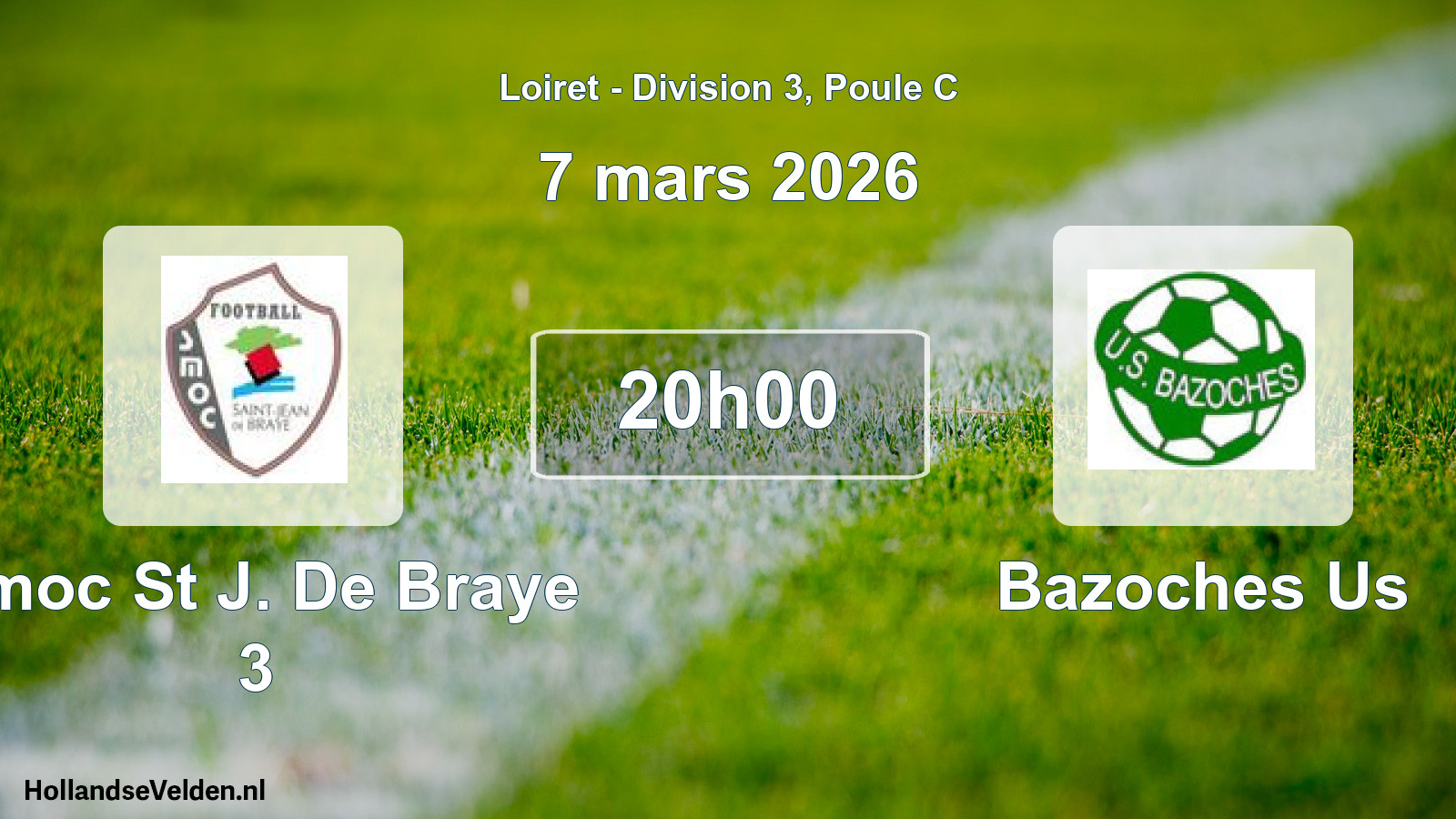 Geplande wedstrijd: Smoc St J. De Braye 3 - Bazoches Us (7 mars 2026)