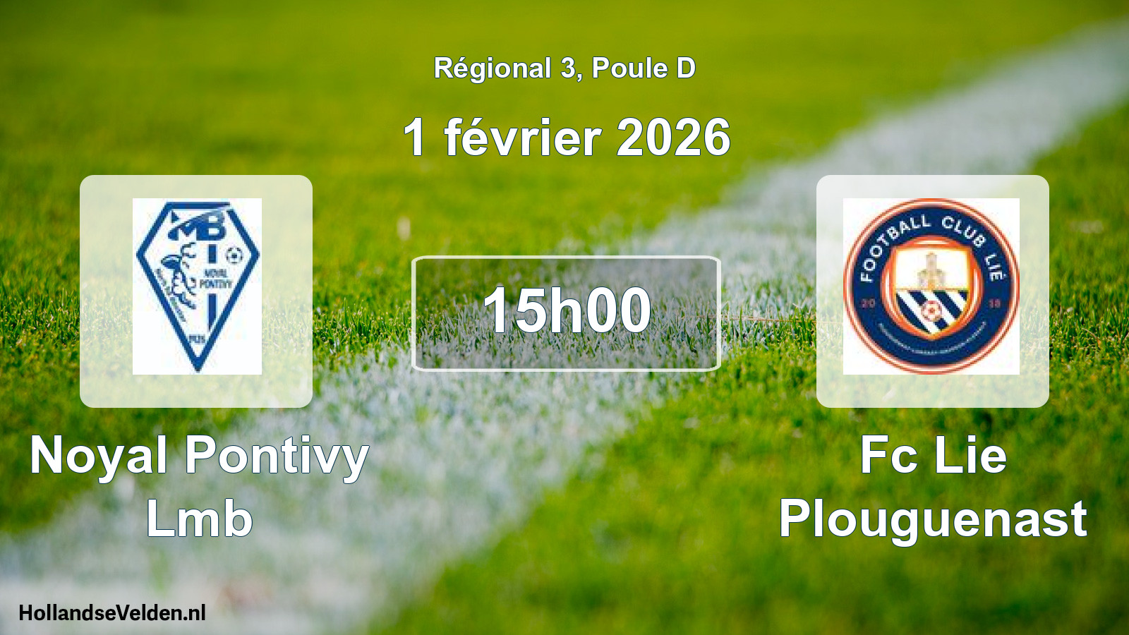 Scheduled Match: Noyal Pontivy Lmb - Fc Lie Plouguenast (1 February 2026)