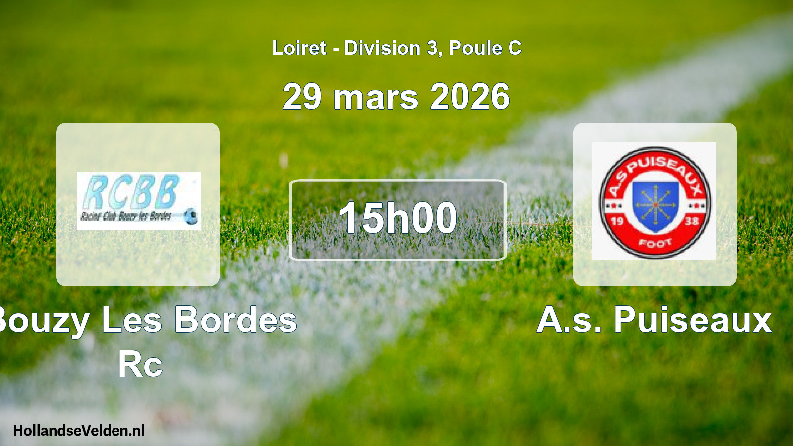 Geplande wedstrijd: Bouzy Les Bordes Rc - A.s. Puiseaux (29 mars 2026)