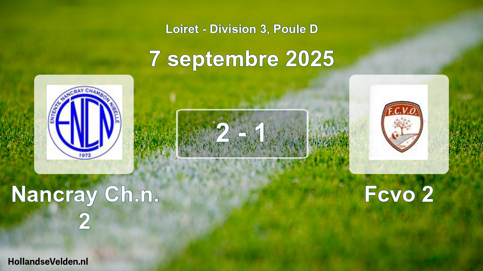 Gespeelde wedstrijd: Nancray Ch.n. 2 - Fcvo 2 2 - 1 (7 septembre 2025)