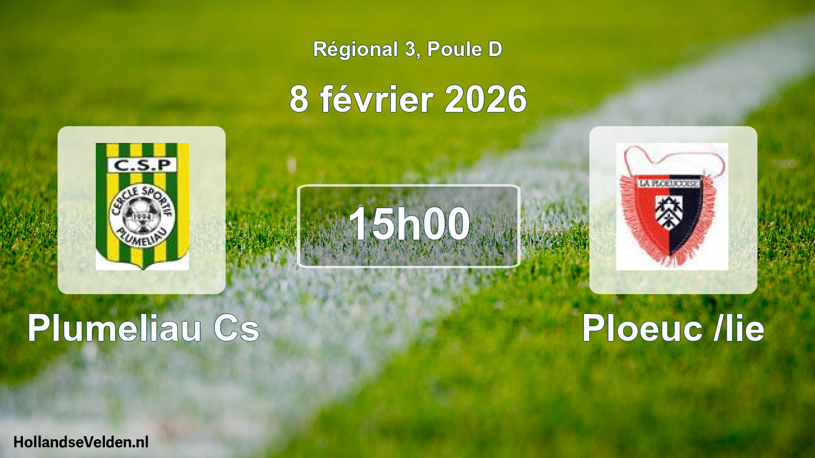 Geplande wedstrijd: Plumeliau Cs - Ploeuc /lie (8 février 2026)