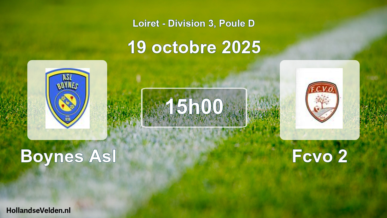 Scheduled Match: Boynes Asl - Fcvo 2 (19 October 2025)