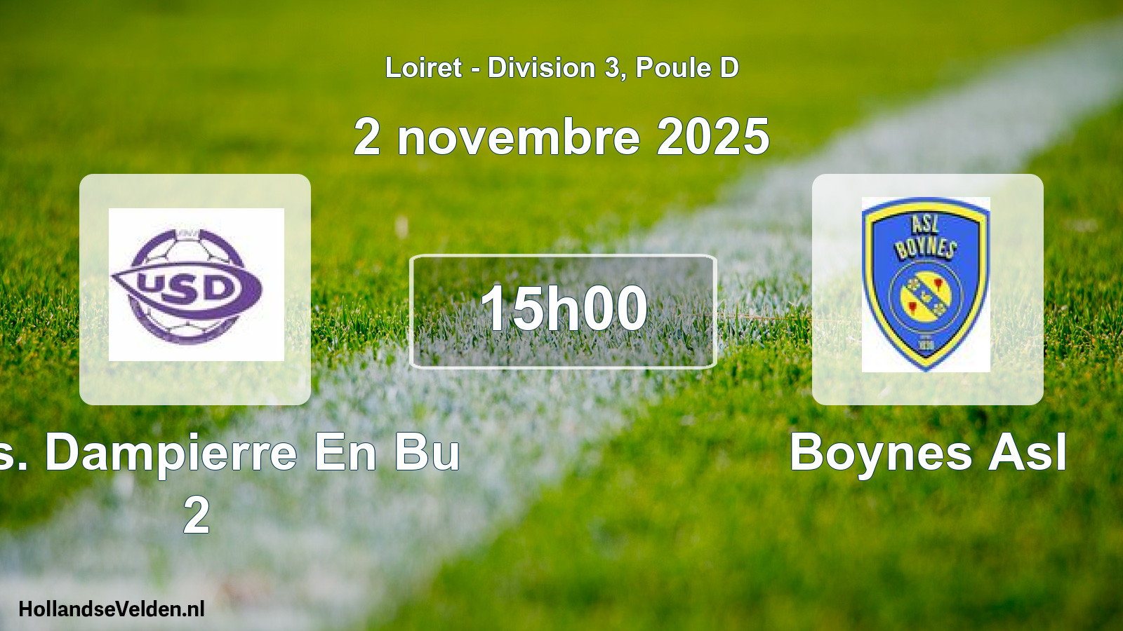 Scheduled Match: U.s. Dampierre En Bu 2 - Boynes Asl (2 November 2025)