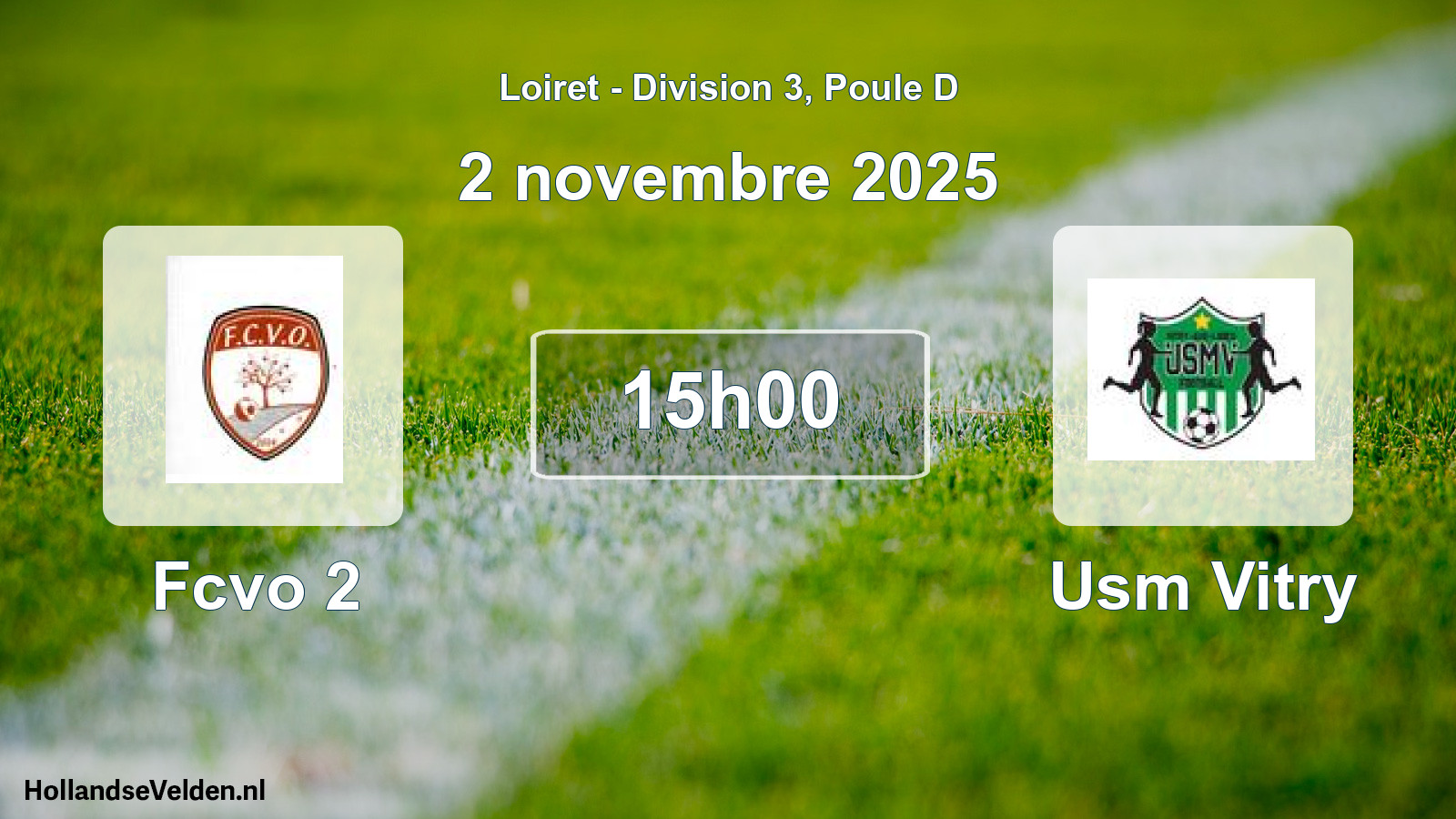 Geplande wedstrijd: Fcvo 2 - Usm Vitry (2 novembre 2025)