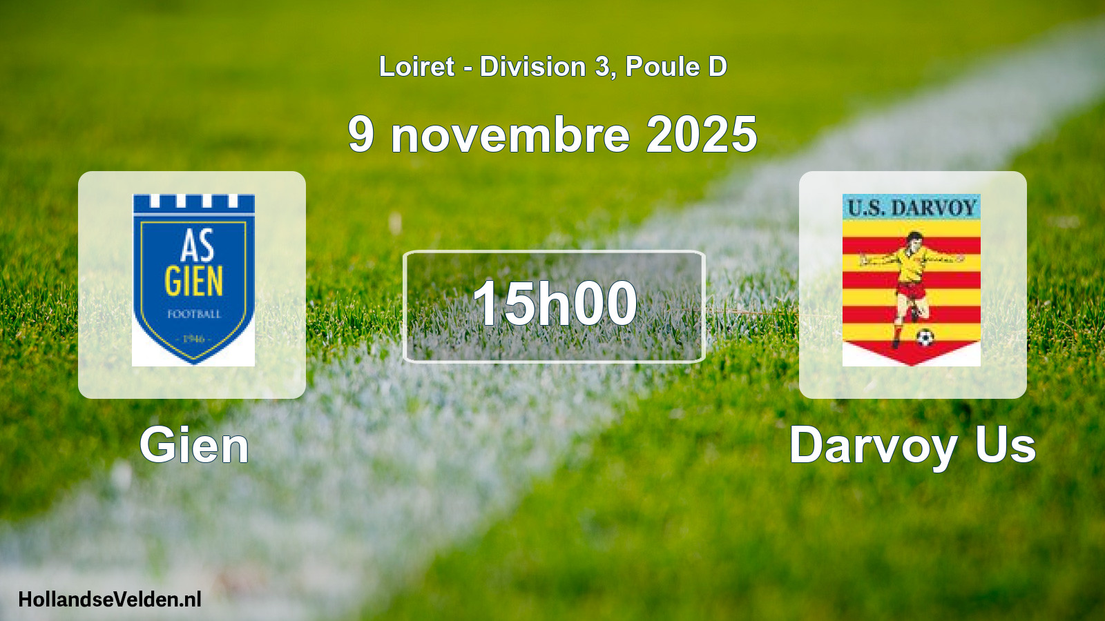 Scheduled Match: Gien - Darvoy Us (9 November 2025)