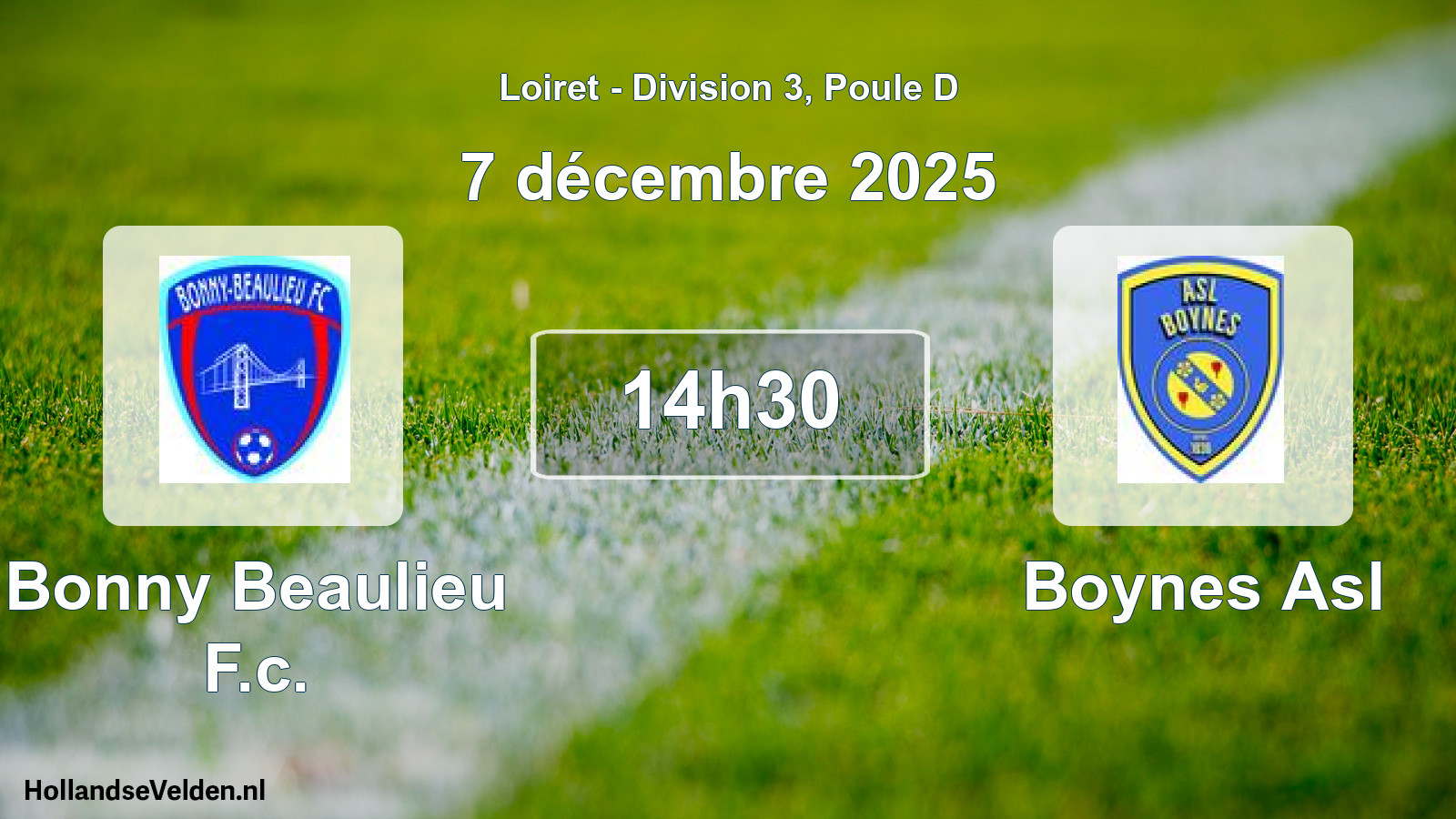 Scheduled Match: Bonny Beaulieu F.c. - Boynes Asl (7 December 2025)