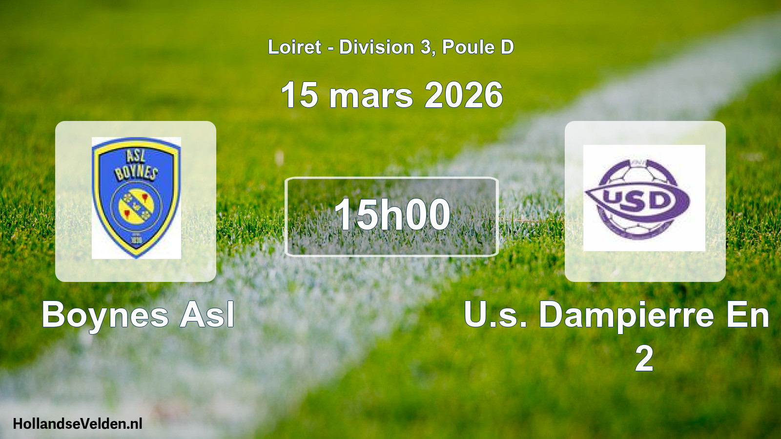 Scheduled Match: Boynes Asl - U.s. Dampierre En Bu 2 (15 March 2026)