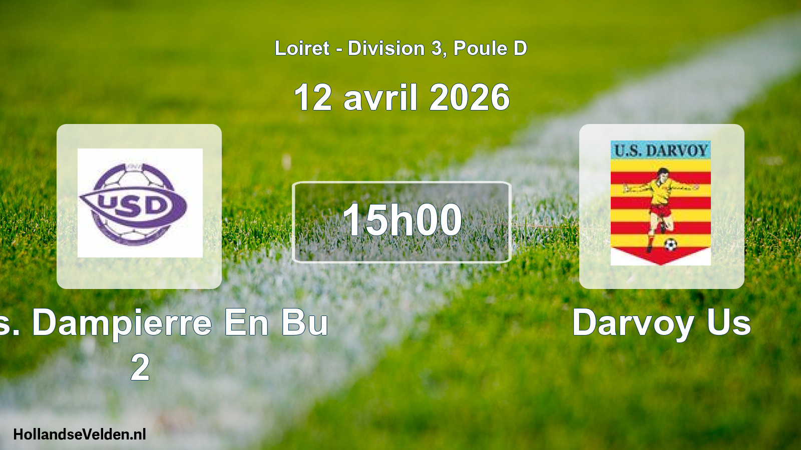 Scheduled Match: U.s. Dampierre En Bu 2 - Darvoy Us (12 April 2026)