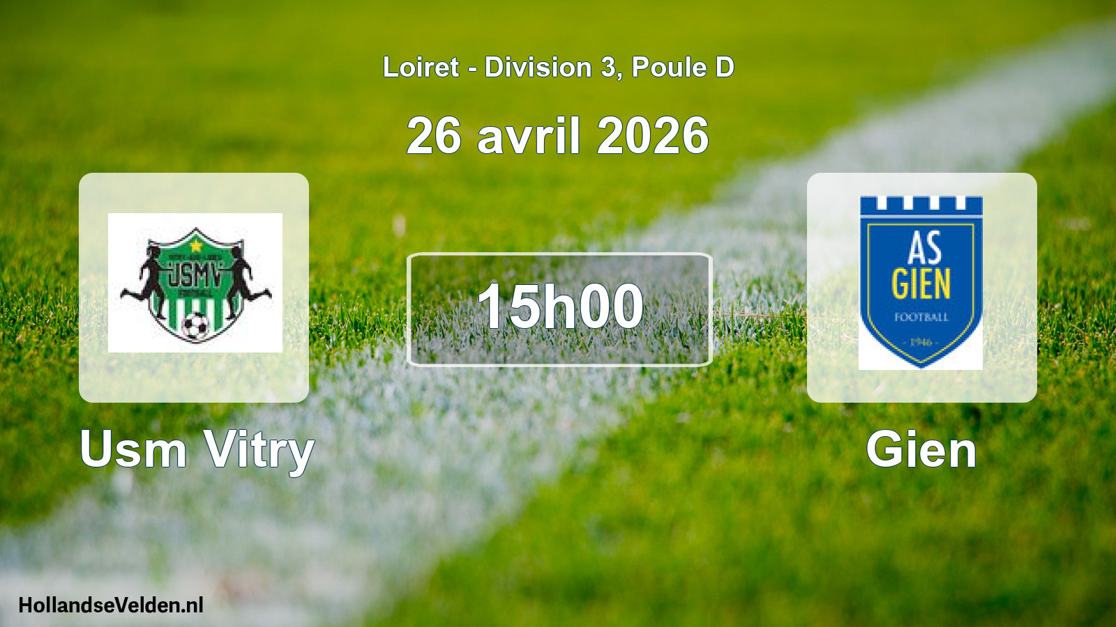 Scheduled Match: Usm Vitry - Gien (26 April 2026)