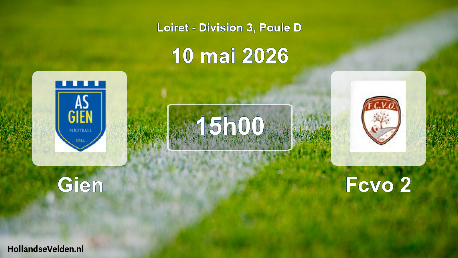 Geplande wedstrijd: Gien - Fcvo 2 (10 mai 2026)