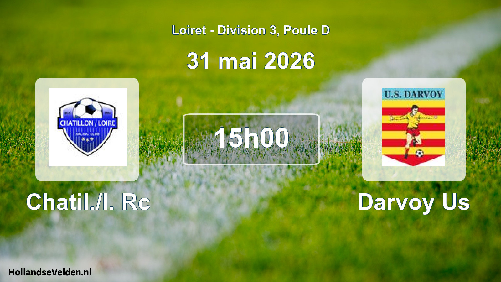 Geplande wedstrijd: Chatil./l. Rc - Darvoy Us (31 mai 2026)