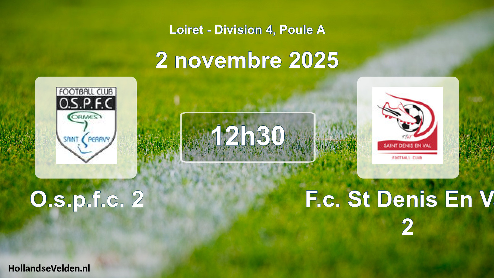 Scheduled Match: O.s.p.f.c. 2 - F.c. St Denis En Val 2 (2 November 2025)