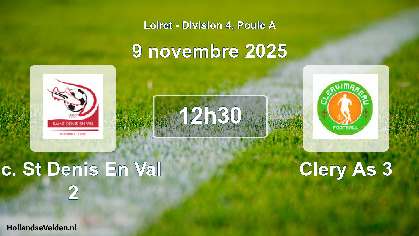 Scheduled Match: F.c. St Denis En Val 2 - Clery As 3 (9 November 2025)