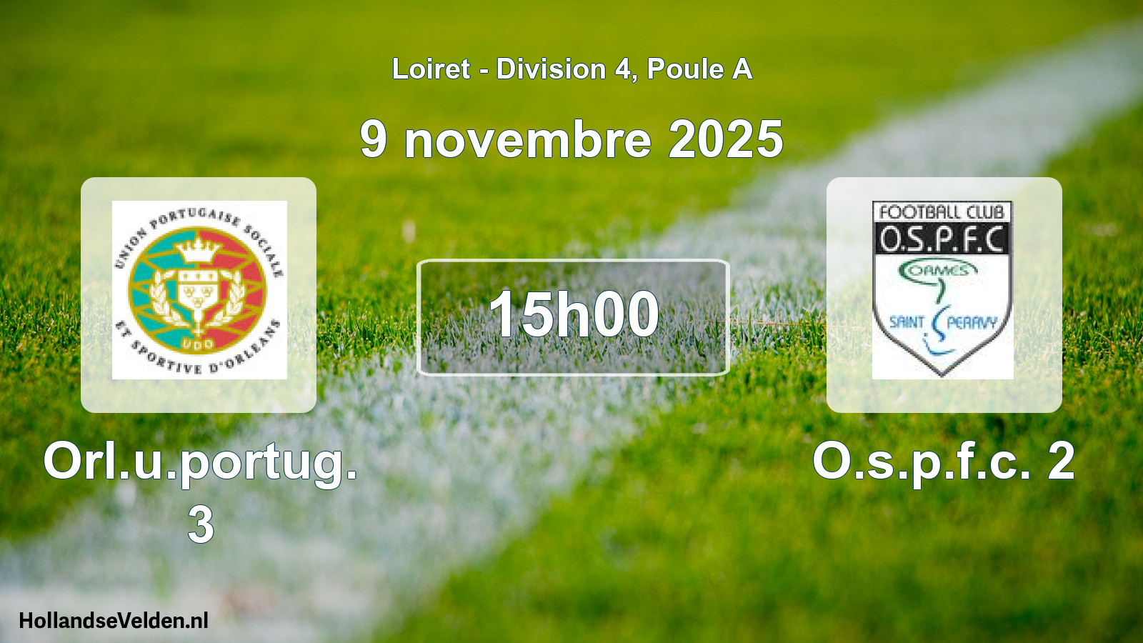 Geplande wedstrijd: Orl.u.portug. 3 - O.s.p.f.c. 2 (9 novembre 2025)