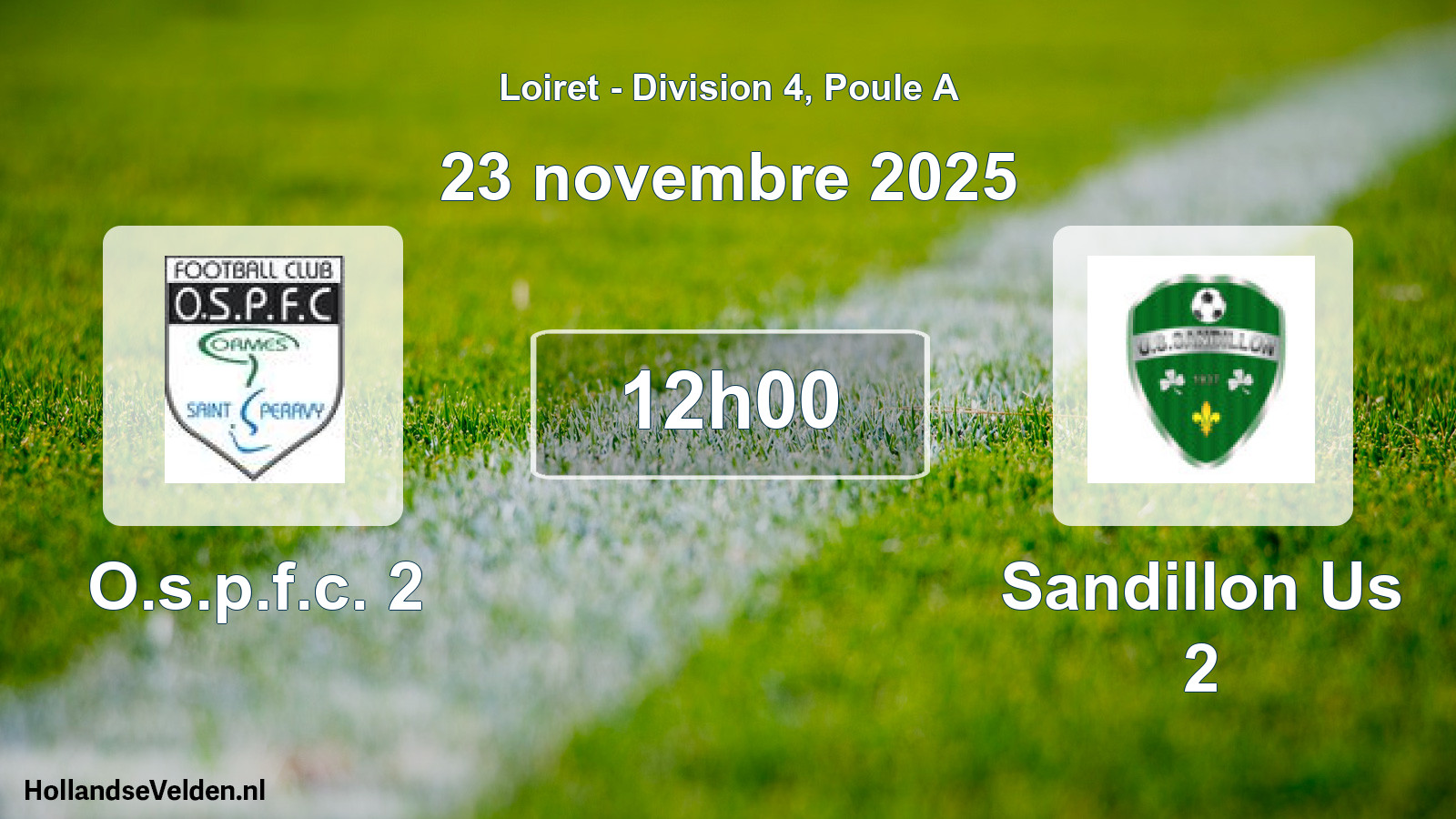 Scheduled Match: O.s.p.f.c. 2 - Sandillon Us 2 (23 November 2025)