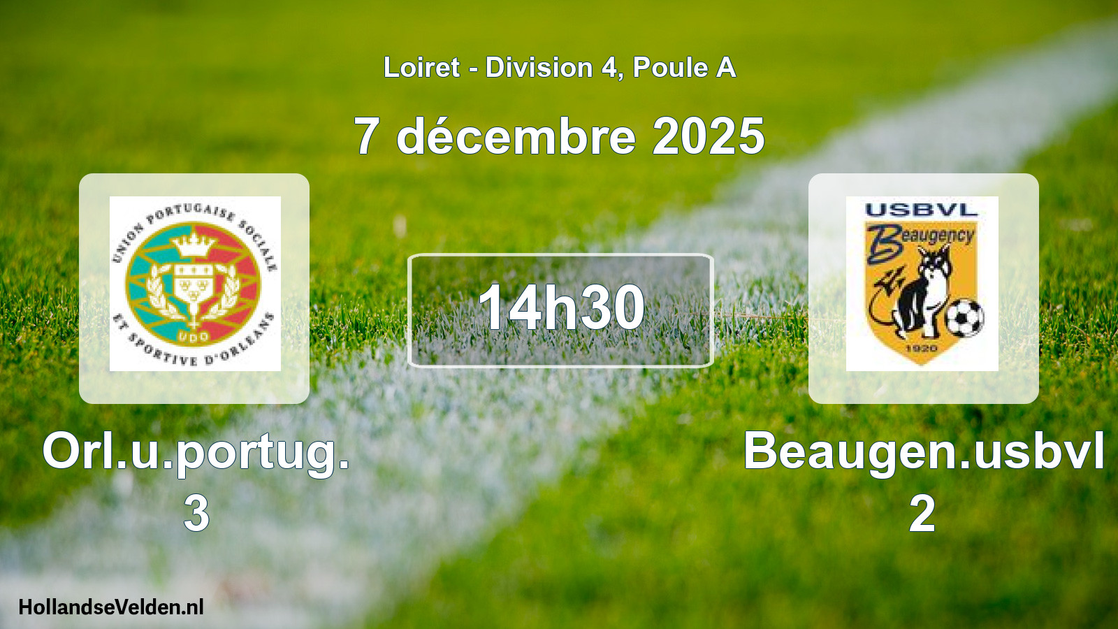 Geplande wedstrijd: Orl.u.portug. 3 - Beaugen.usbvl 2 (7 december 2025)