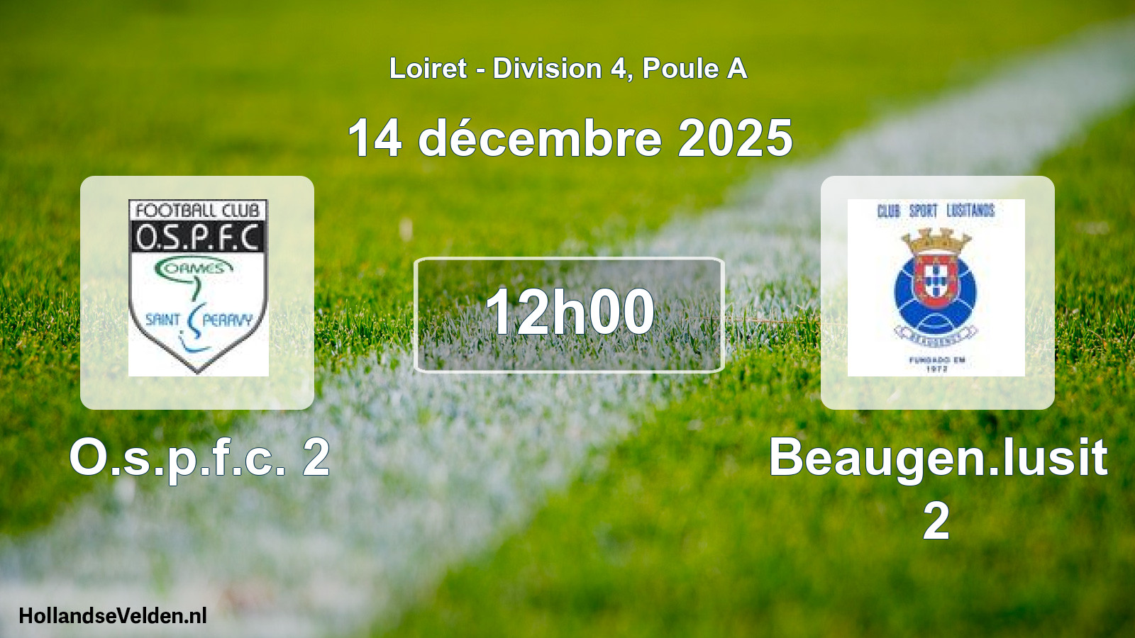Scheduled Match: O.s.p.f.c. 2 - Beaugen.lusit 2 (14 December 2025)
