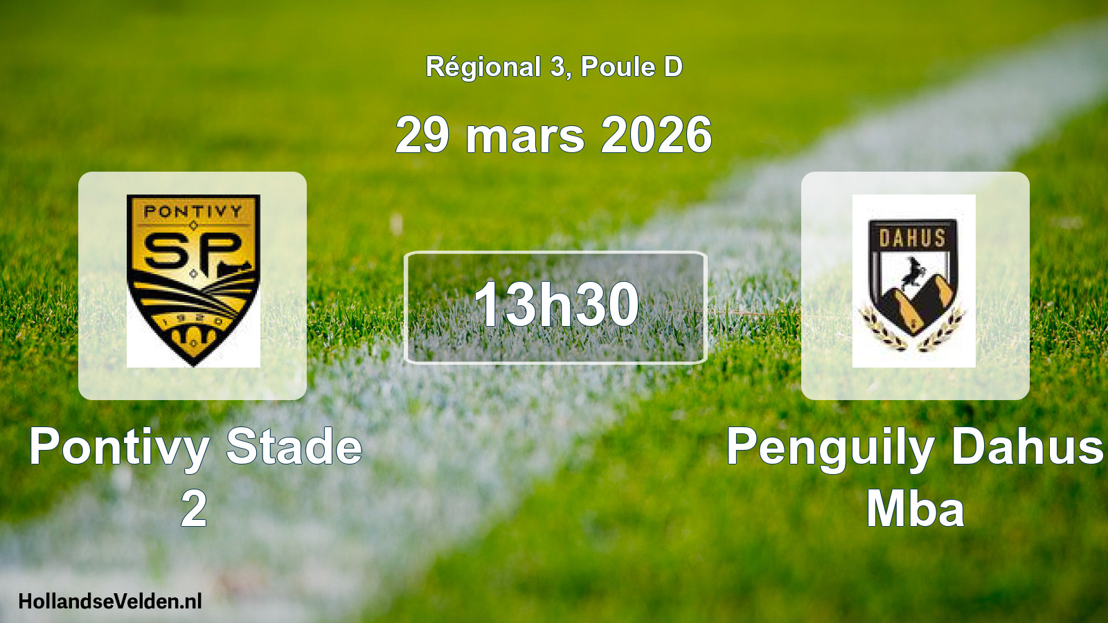 Scheduled Match: Pontivy Stade 2 - Penguily Dahus Mba (29 March 2026)