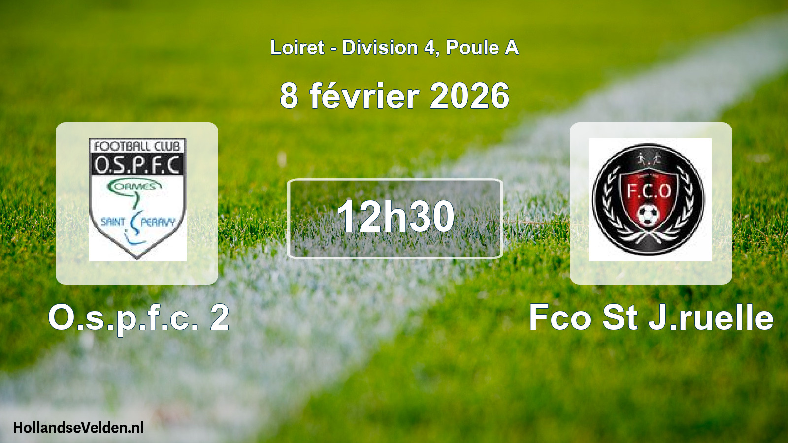 Scheduled Match: O.s.p.f.c. 2 - Fco St J.ruelle (8 February 2026)
