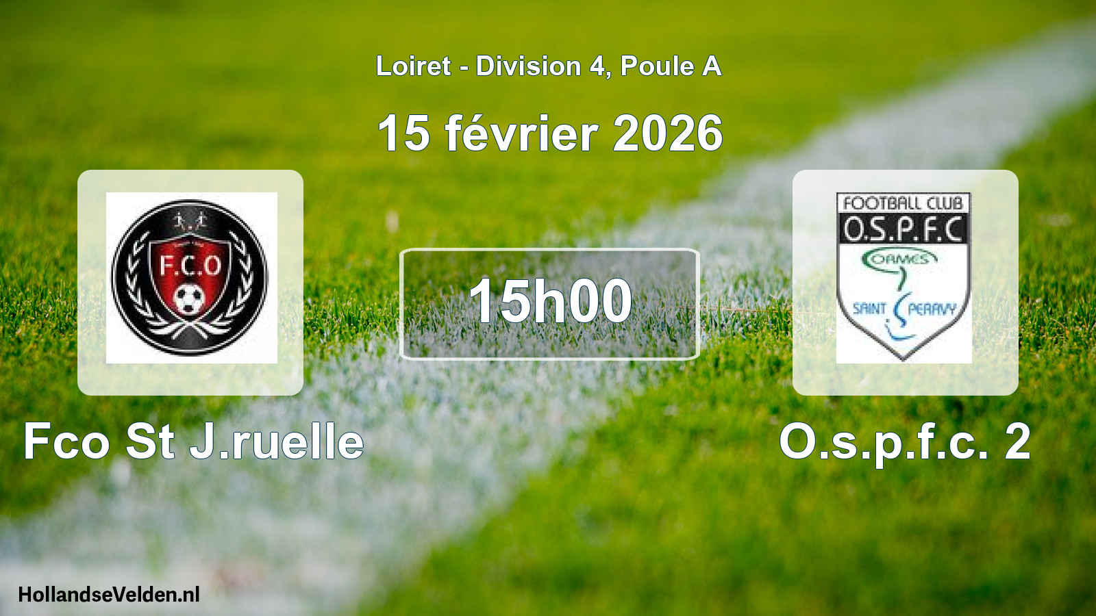 Scheduled Match: Fco St J.ruelle - O.s.p.f.c. 2 (15 February 2026)
