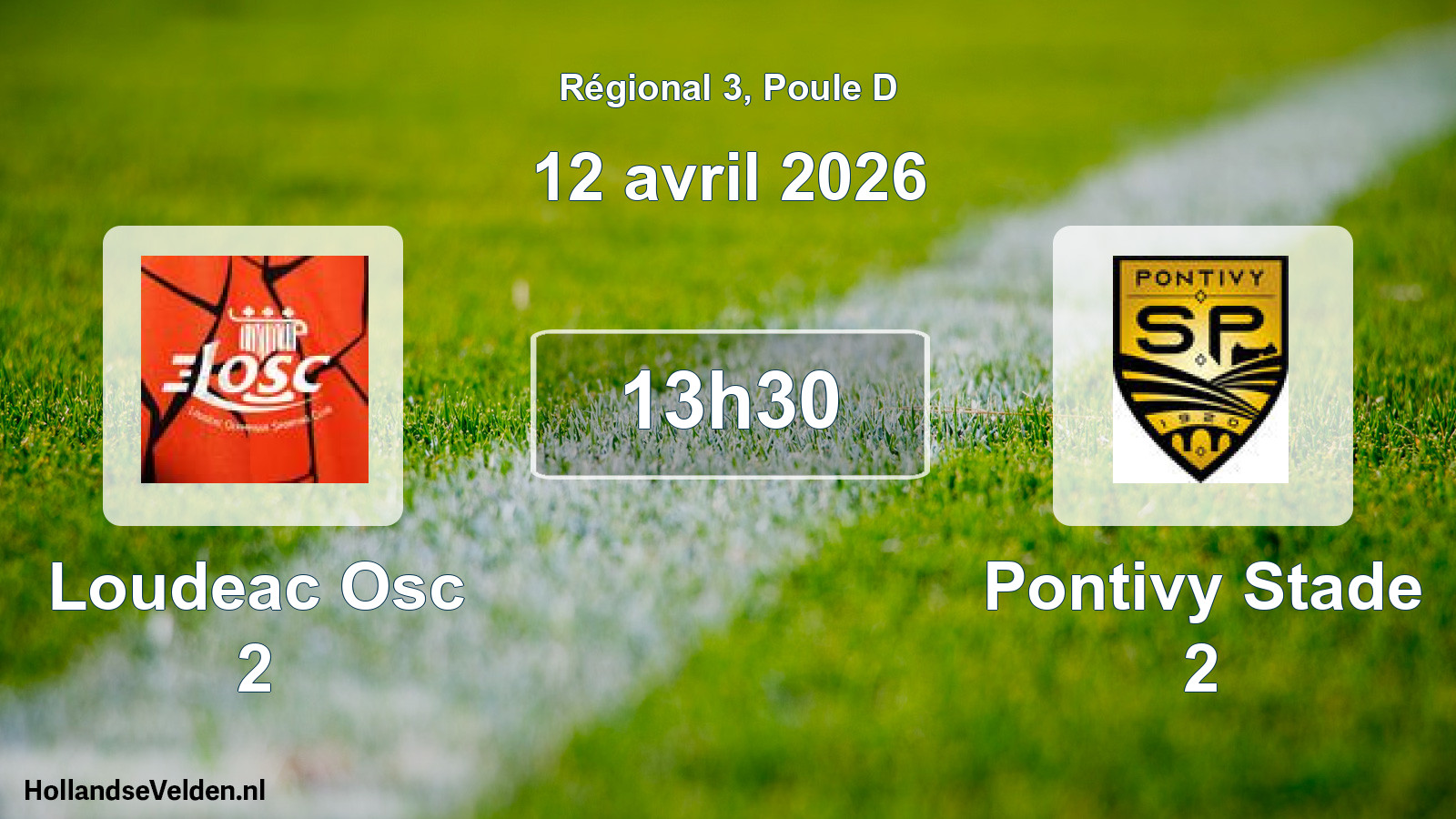Geplande wedstrijd: Loudeac Osc 2 - Pontivy Stade 2 (12 avril 2026)