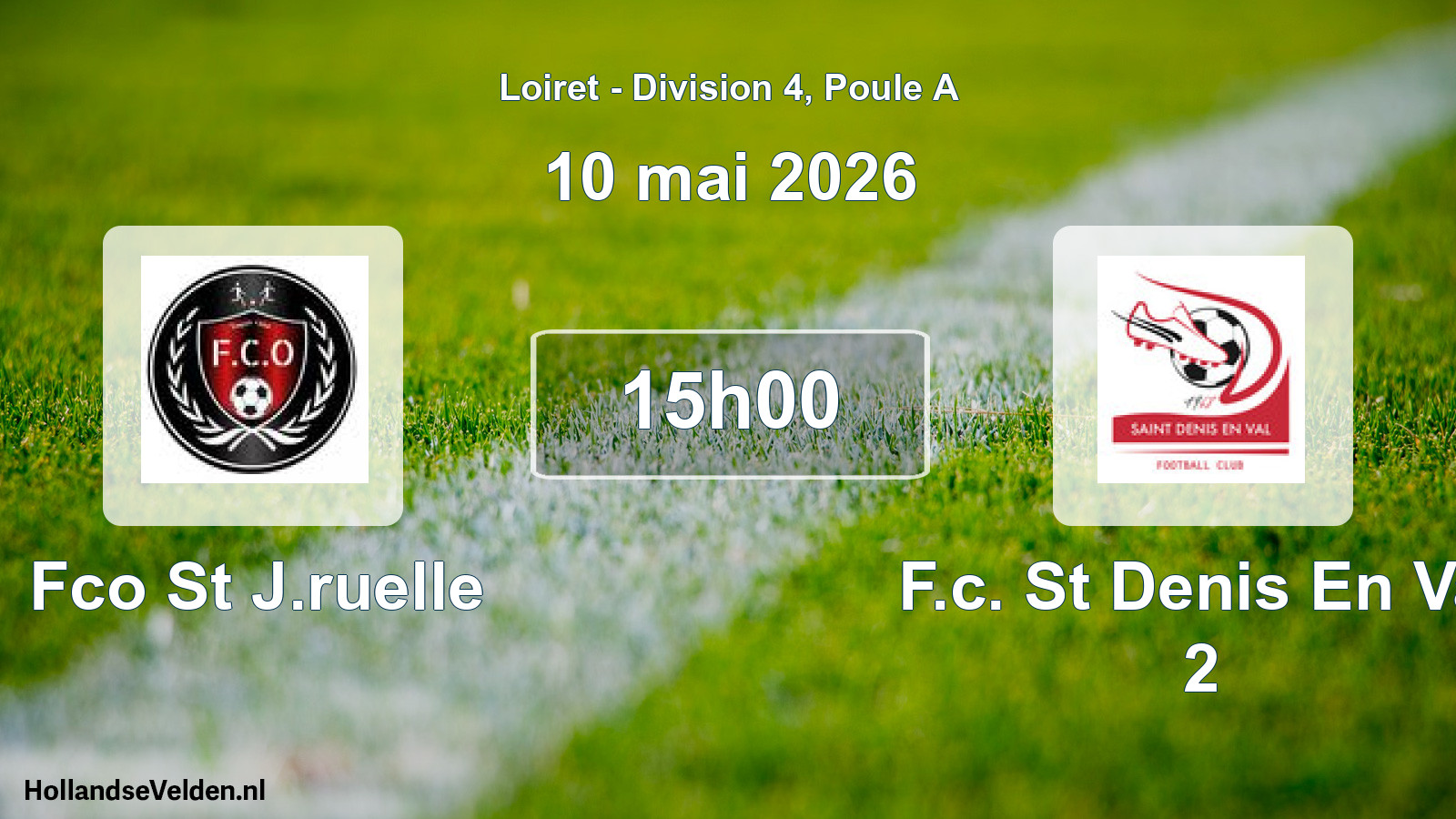 Geplande wedstrijd: Fco St J.ruelle - F.c. St Denis En Val 2 (10 mei 2026)
