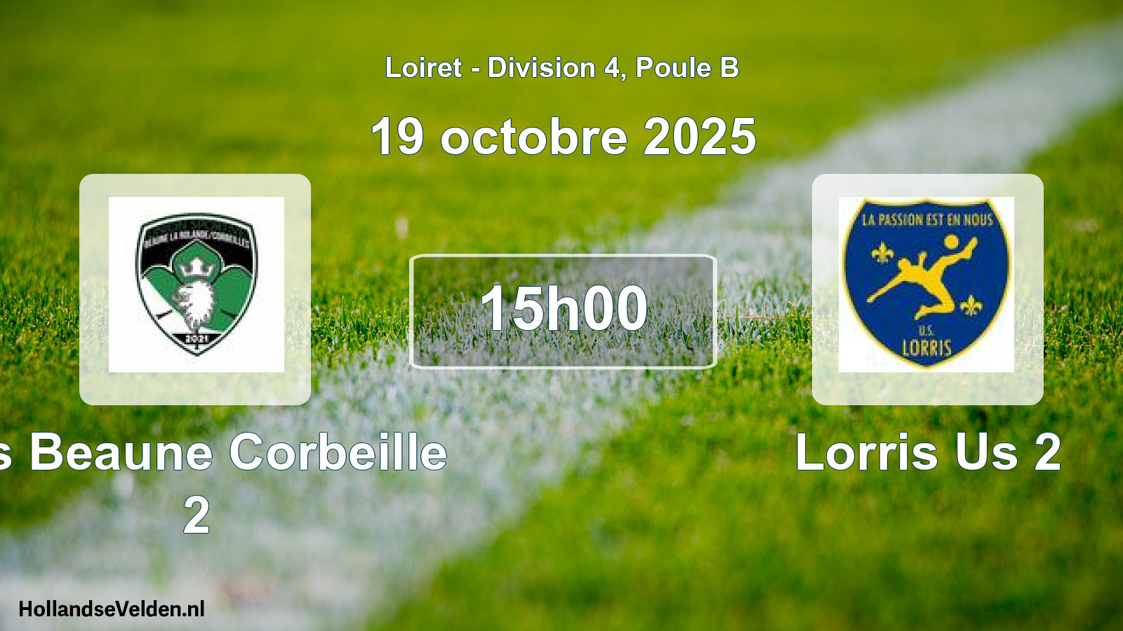 Geplande wedstrijd: Us Beaune Corbeille 2 - Lorris Us 2 (19 oktober 2025)
