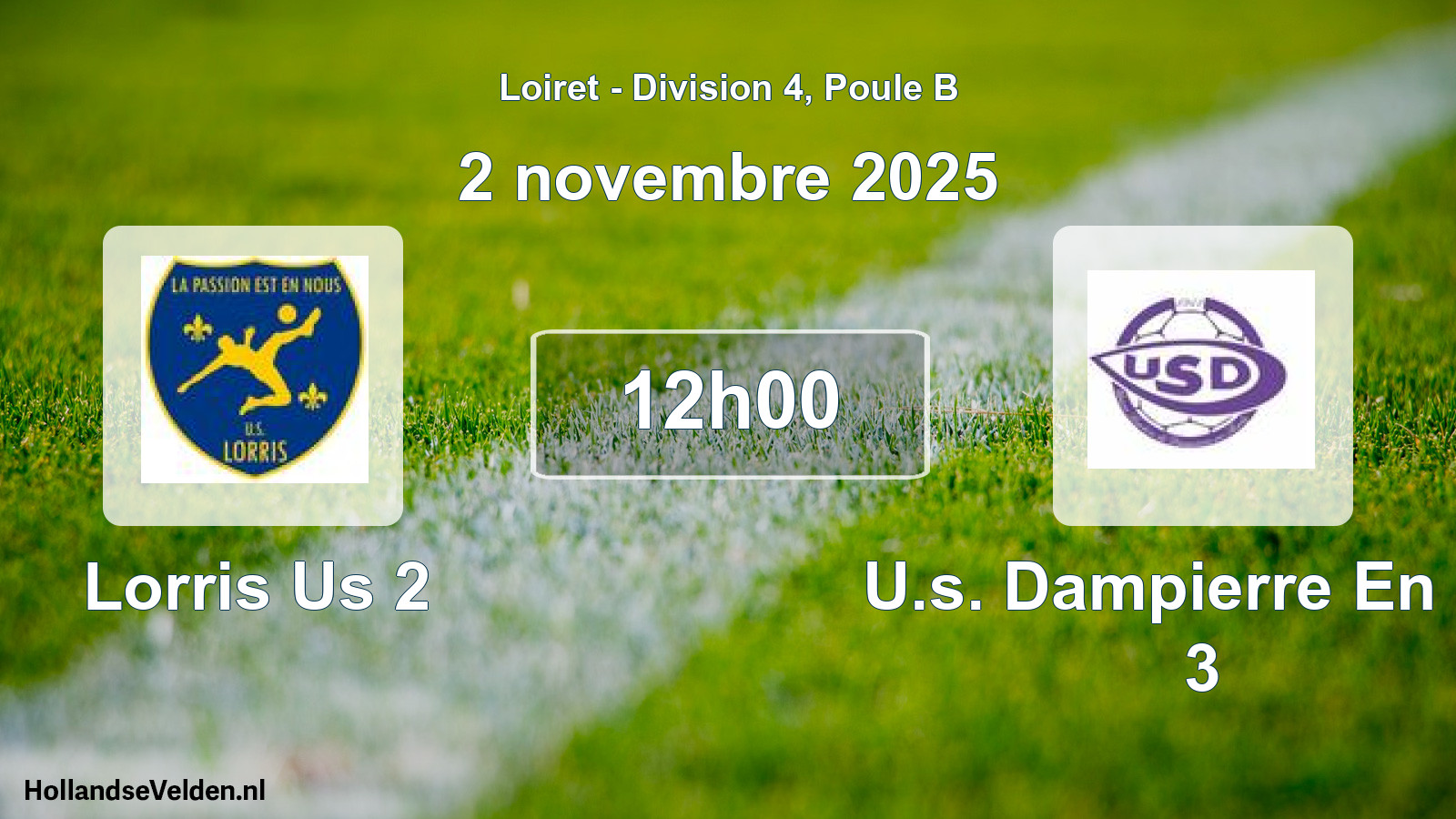 Geplande wedstrijd: Lorris Us 2 - U.s. Dampierre En Bu 3 (2 novembre 2025)