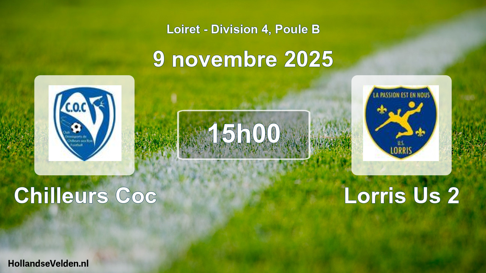 Geplande wedstrijd: Chilleurs Coc - Lorris Us 2 (9 novembre 2025)