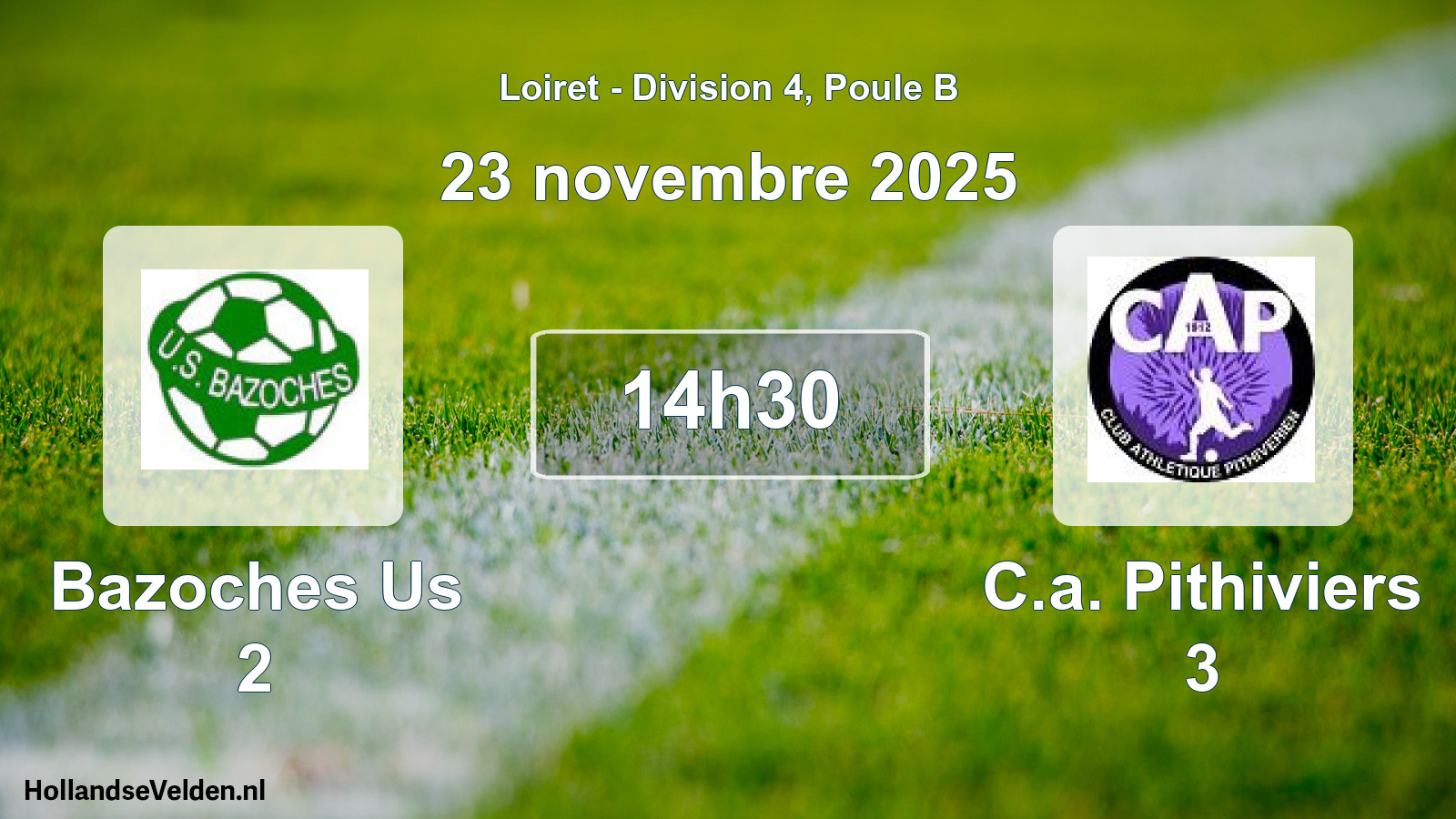 Scheduled Match: Bazoches Us 2 - C.a. Pithiviers 3 (23 November 2025)