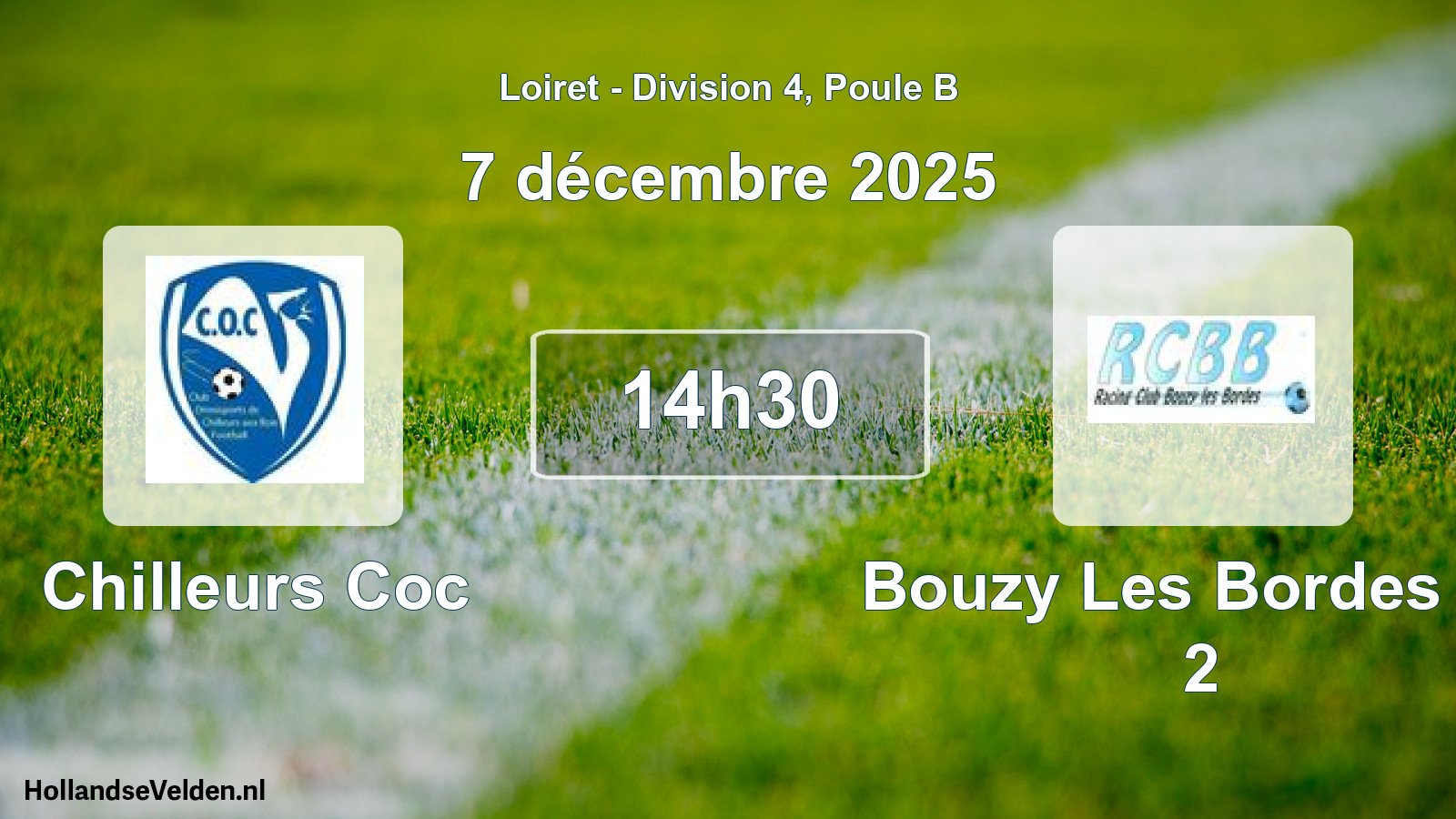 Geplande wedstrijd: Chilleurs Coc - Bouzy Les Bordes Rc 2 (7 décembre 2025)