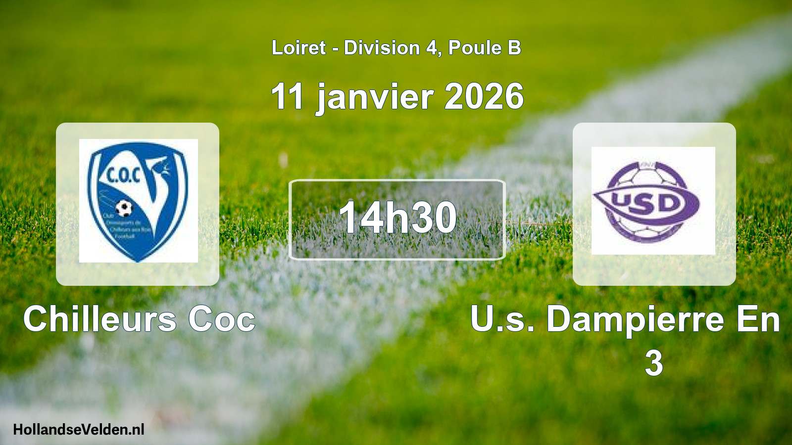 Geplande wedstrijd: Chilleurs Coc - U.s. Dampierre En Bu 3 (11 janvier 2026)