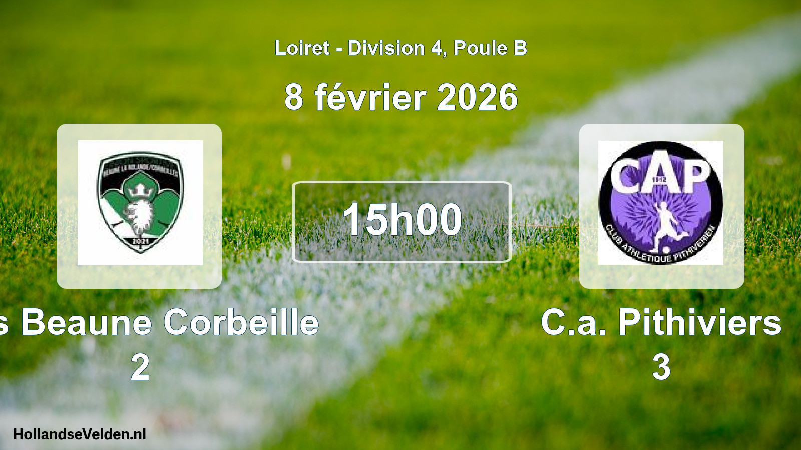 Geplande wedstrijd: Us Beaune Corbeille 2 - C.a. Pithiviers 3 (8 février 2026)