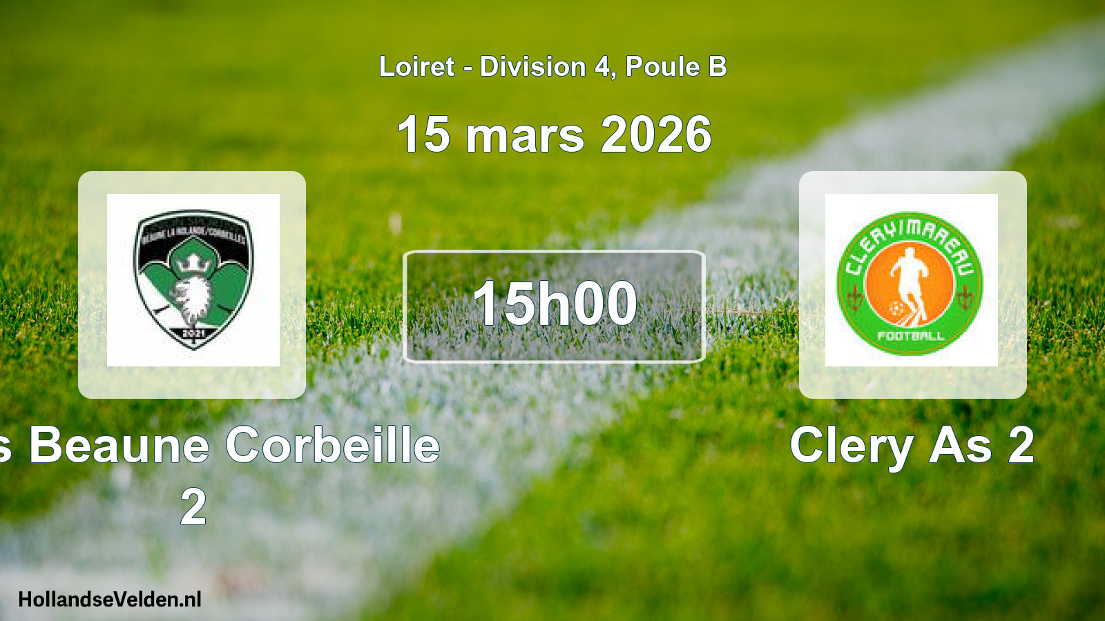 Geplande wedstrijd: Us Beaune Corbeille 2 - Clery As 2 (15 mars 2026)