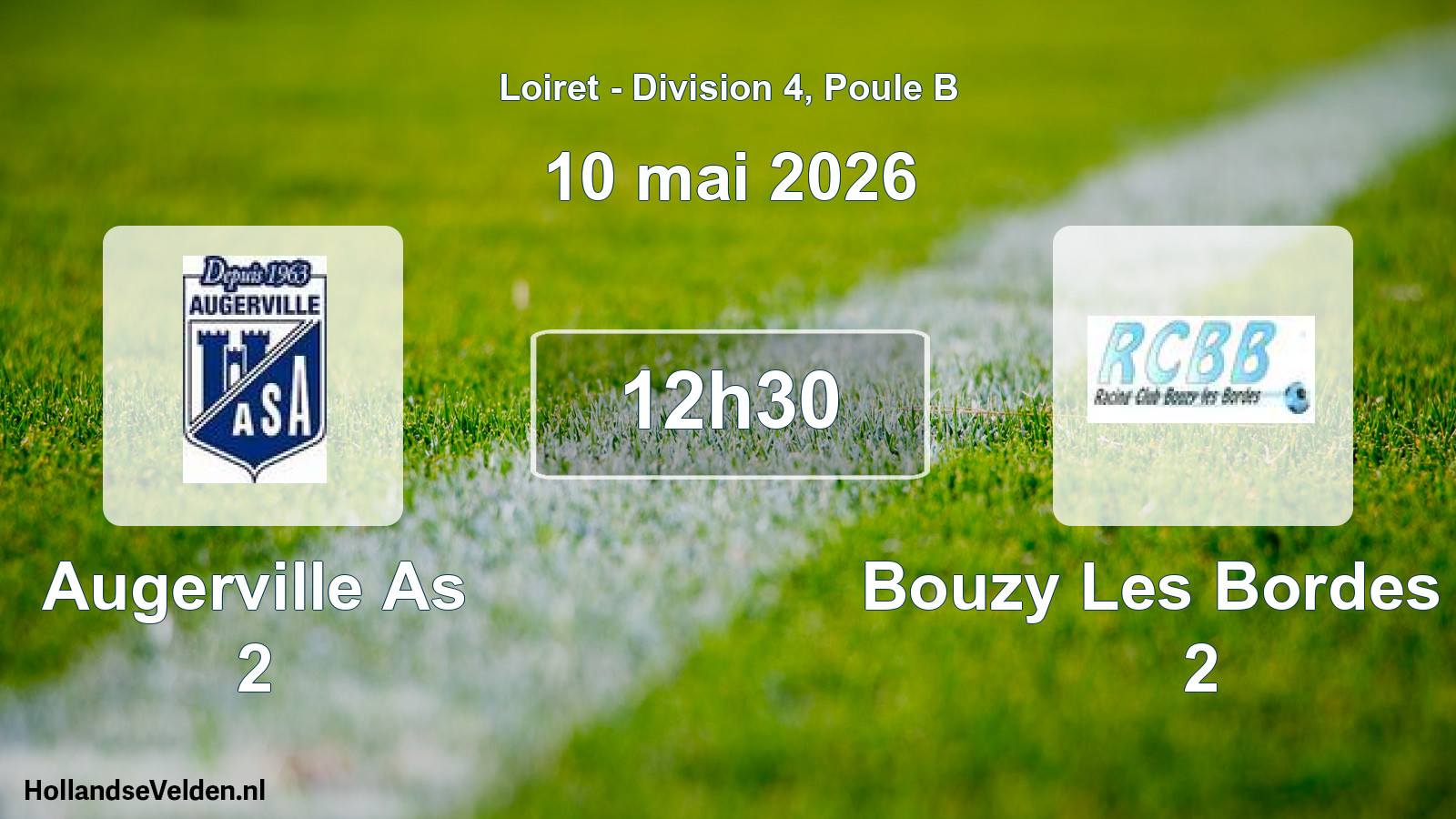 Geplande wedstrijd: Augerville As 2 - Bouzy Les Bordes Rc 2 (10 mai 2026)