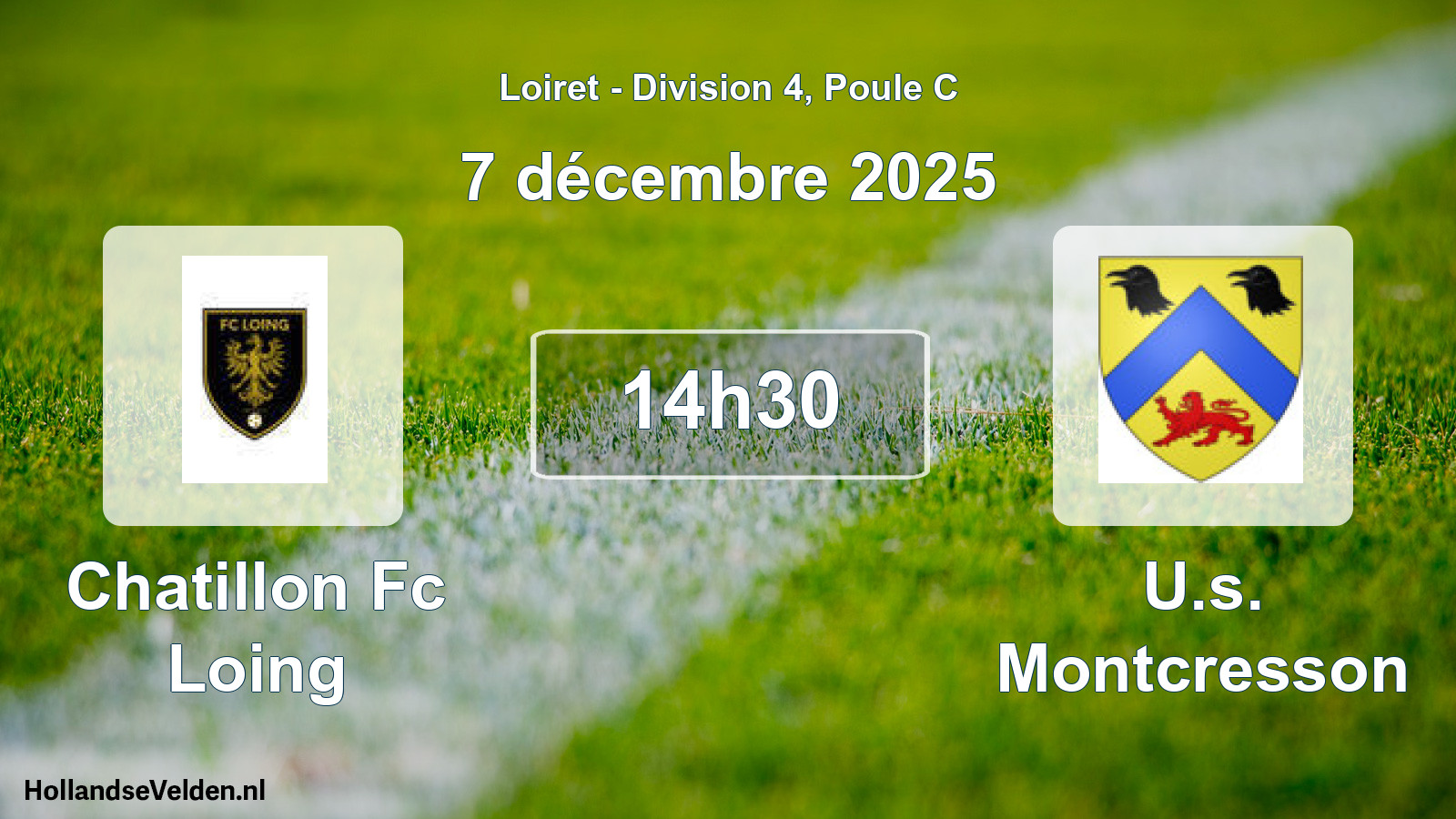 Geplande wedstrijd: Chatillon Fc Loing - U.s. Montcresson (7 décembre 2025)