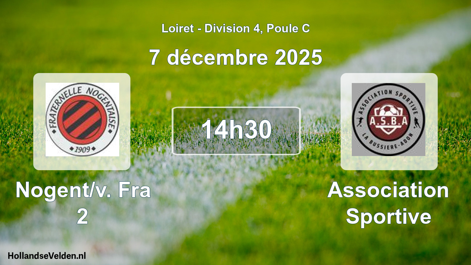 Geplande wedstrijd: Nogent/v. Fra 2 - Association Sportive (7 décembre 2025)