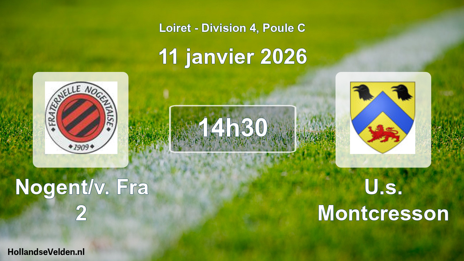 Scheduled Match: Nogent/v. Fra 2 - U.s. Montcresson (11 January 2026)