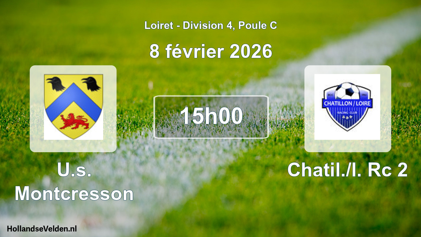 Geplande wedstrijd: U.s. Montcresson - Chatil./l. Rc 2 (8 février 2026)