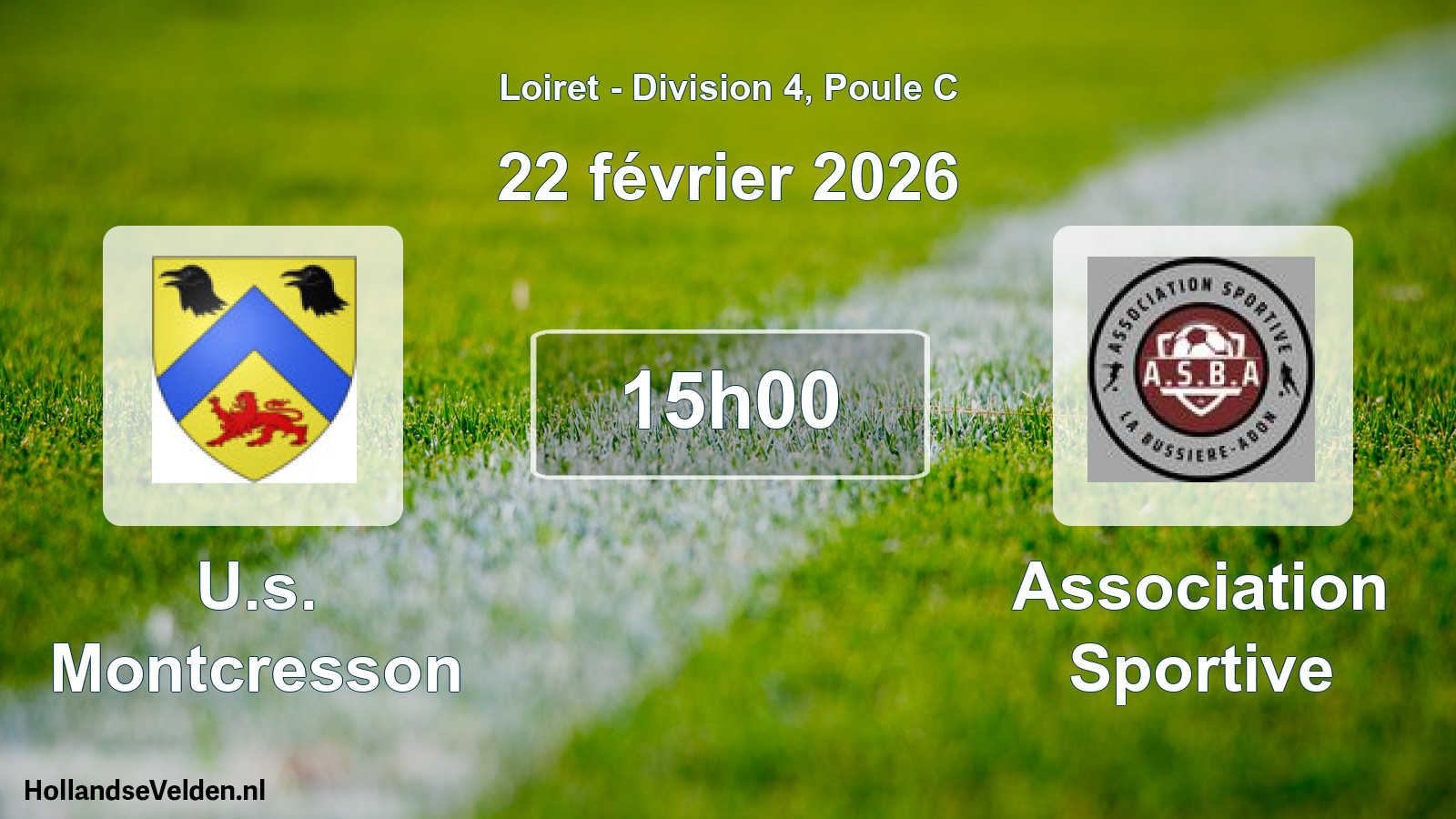 Geplande wedstrijd: U.s. Montcresson - Association Sportive (22 février 2026)