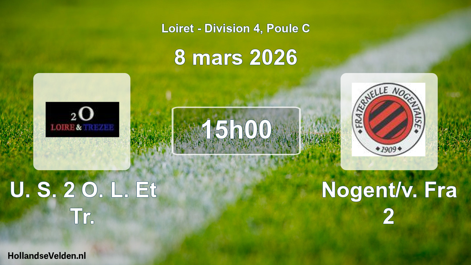 Geplande wedstrijd: U. S. 2 O. L. Et Tr. - Nogent/v. Fra 2 (8 mars 2026)