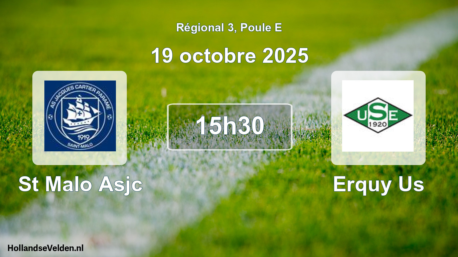 Scheduled Match: St Malo Asjc - Erquy Us (19 October 2025)