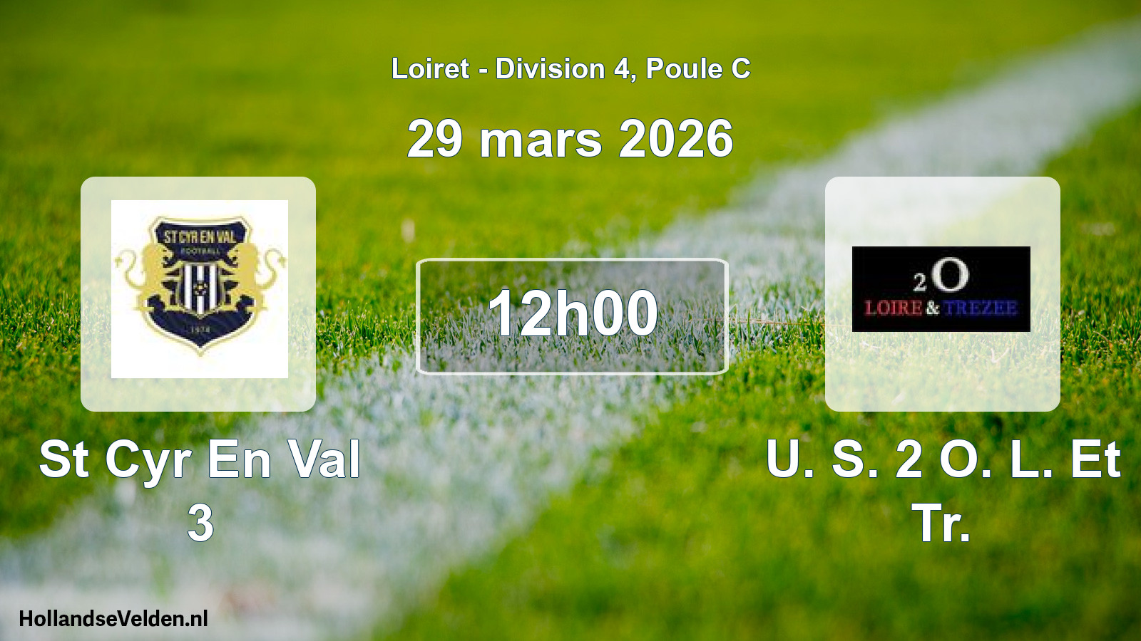 Geplande wedstrijd: St Cyr En Val 3 - U. S. 2 O. L. Et Tr. (29 mars 2026)