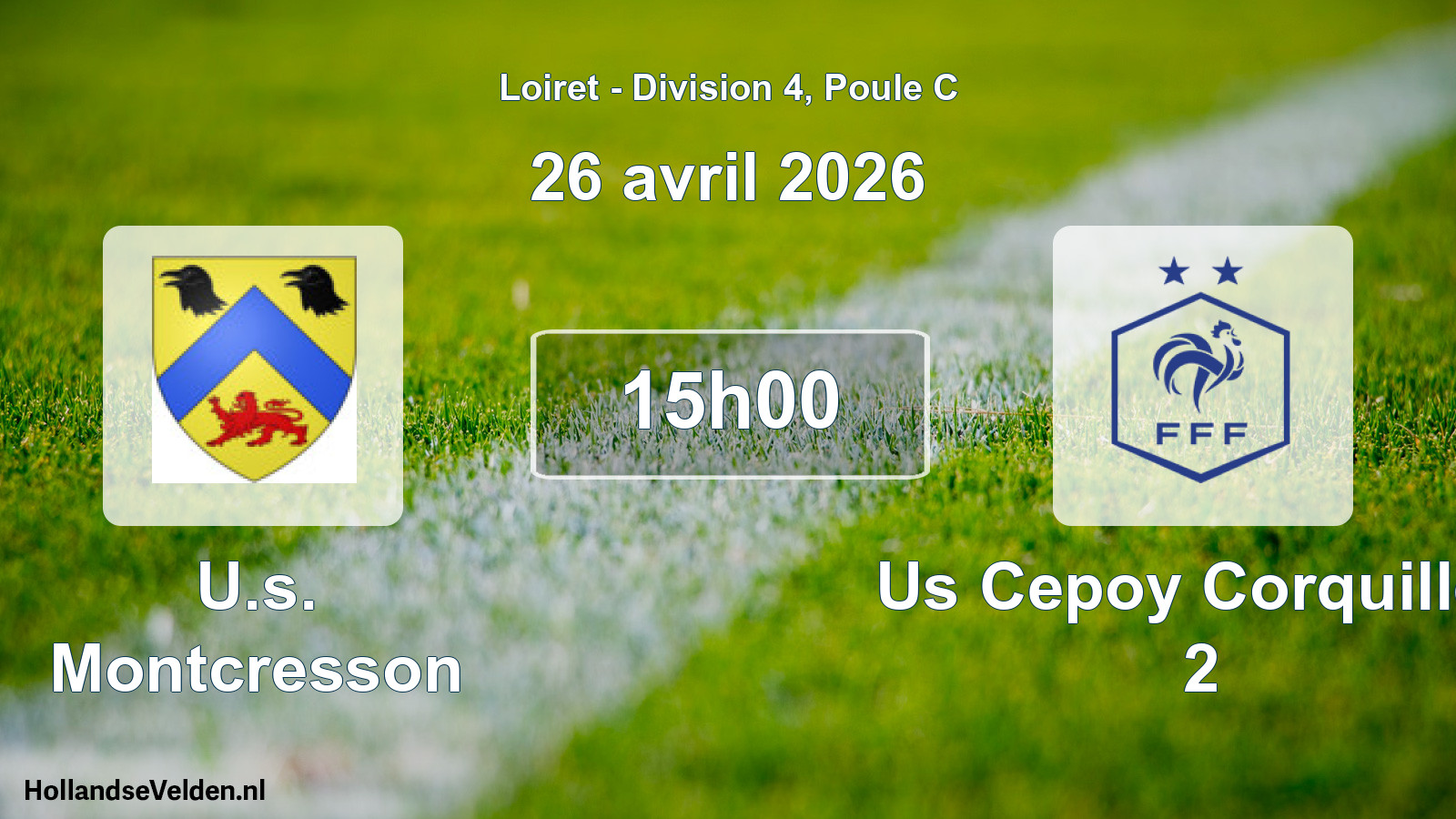 Scheduled Match: U.s. Montcresson - Us Cepoy Corquiller. 2 (26 April 2026)