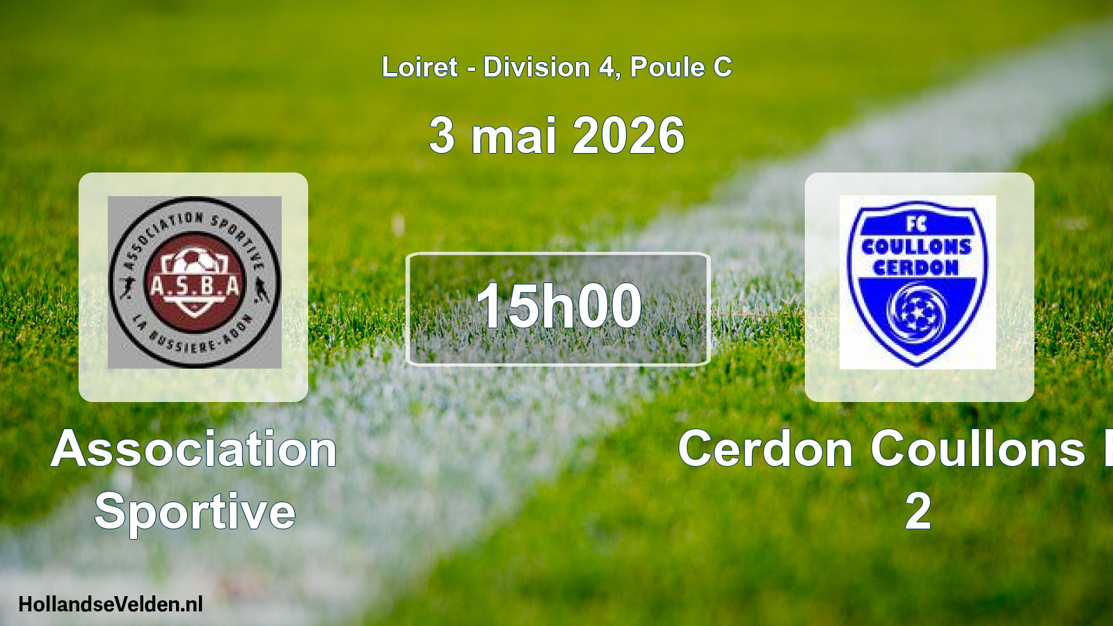 Scheduled Match: Association Sportive - Cerdon Coullons Fc 2 (3 May 2026)
