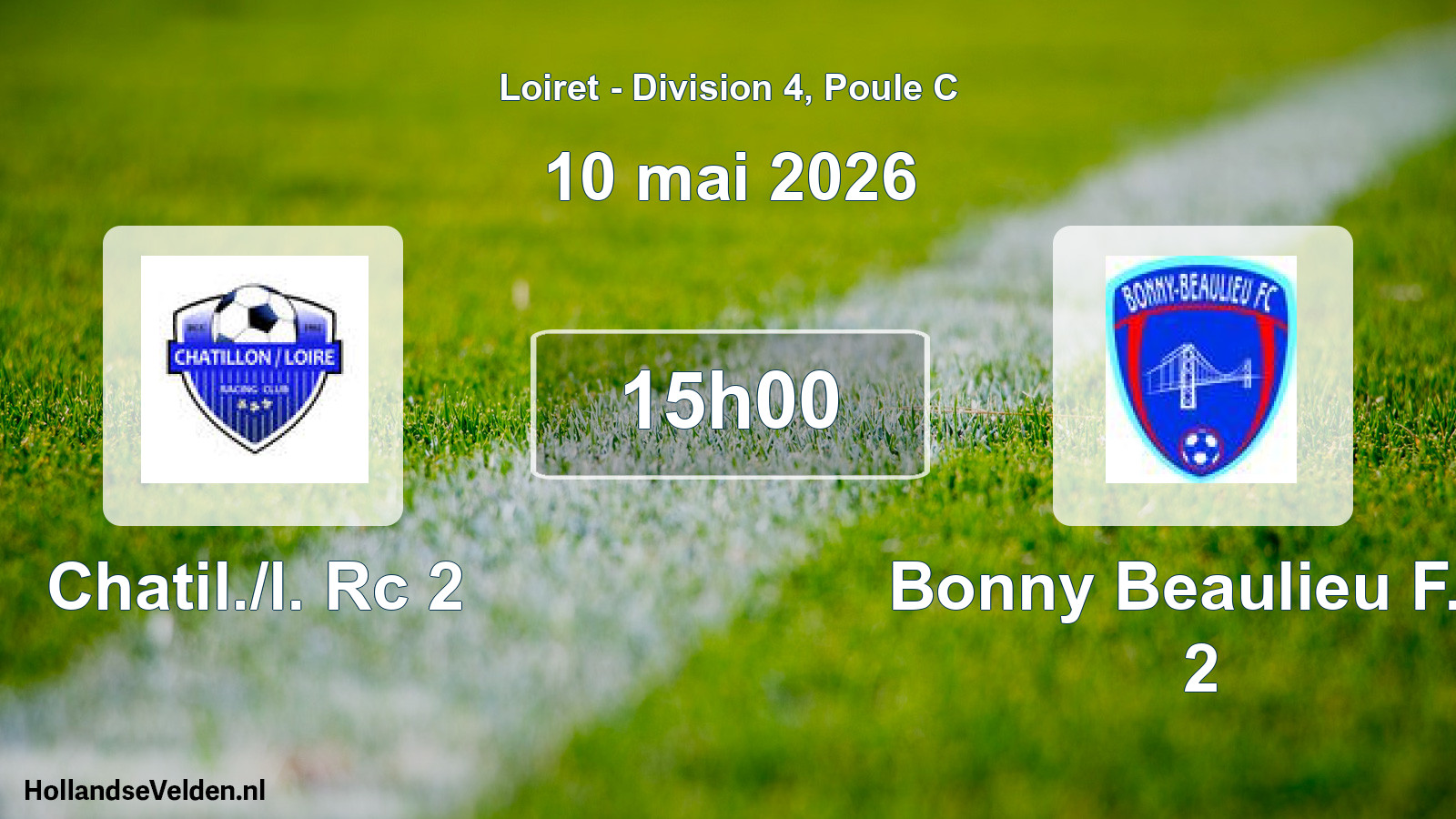 Geplande wedstrijd: Chatil./l. Rc 2 - Bonny Beaulieu F.c. 2 (10 mai 2026)