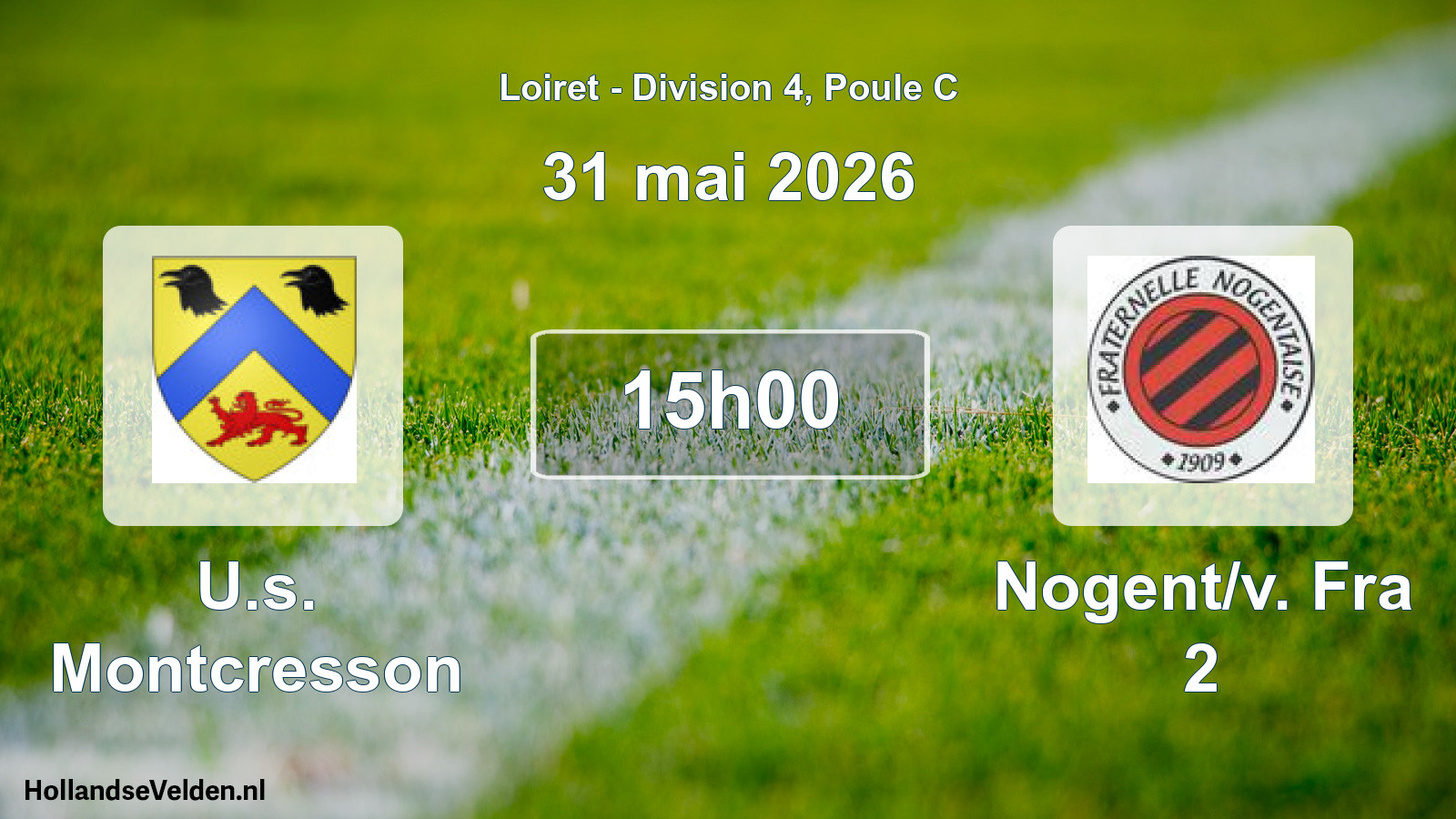 Scheduled Match: U.s. Montcresson - Nogent/v. Fra 2 (31 May 2026)