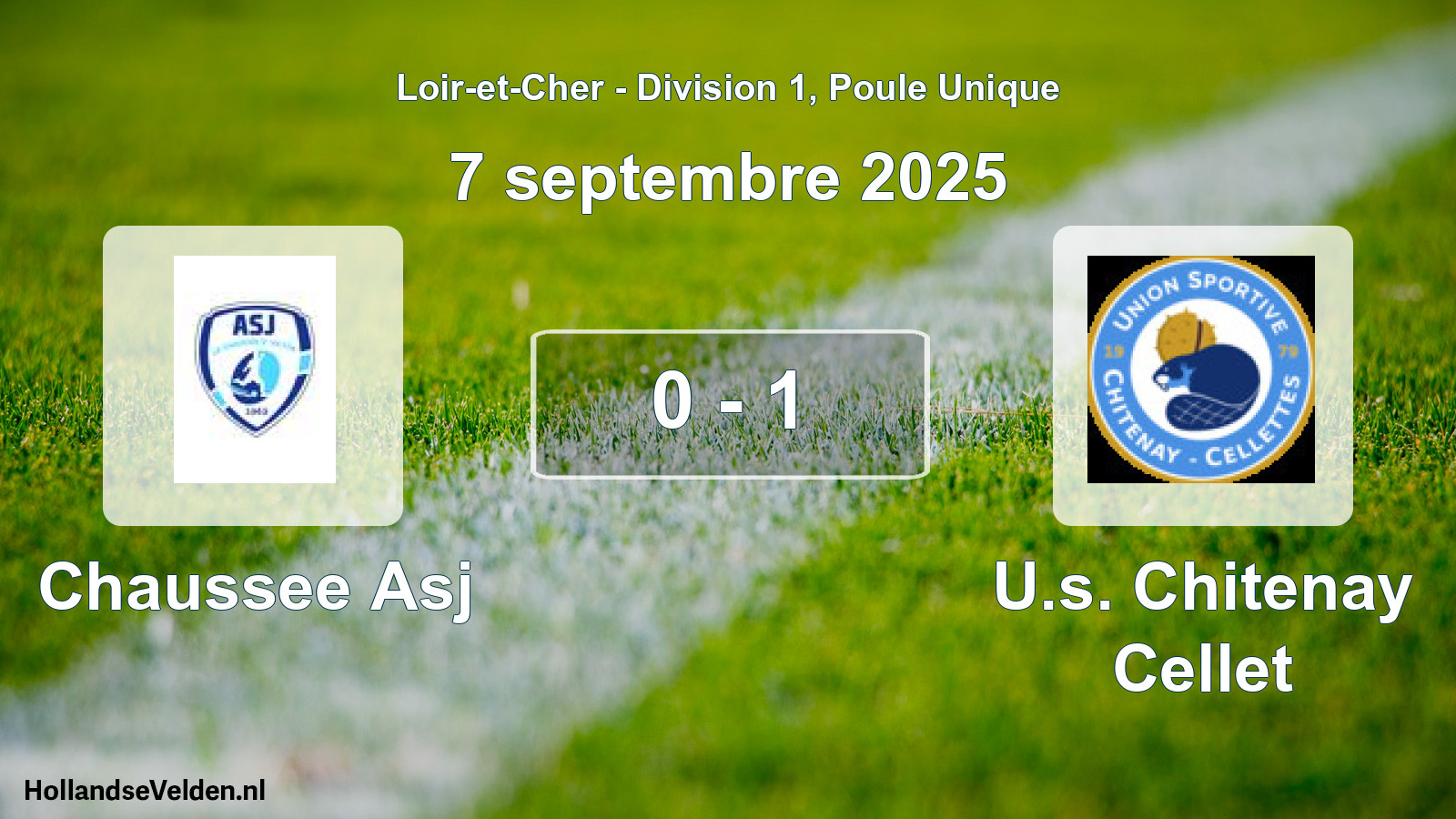Gespeelde wedstrijd: Chaussee Asj - U.s. Chitenay Cellet 0 - 1 (7 september 2025)