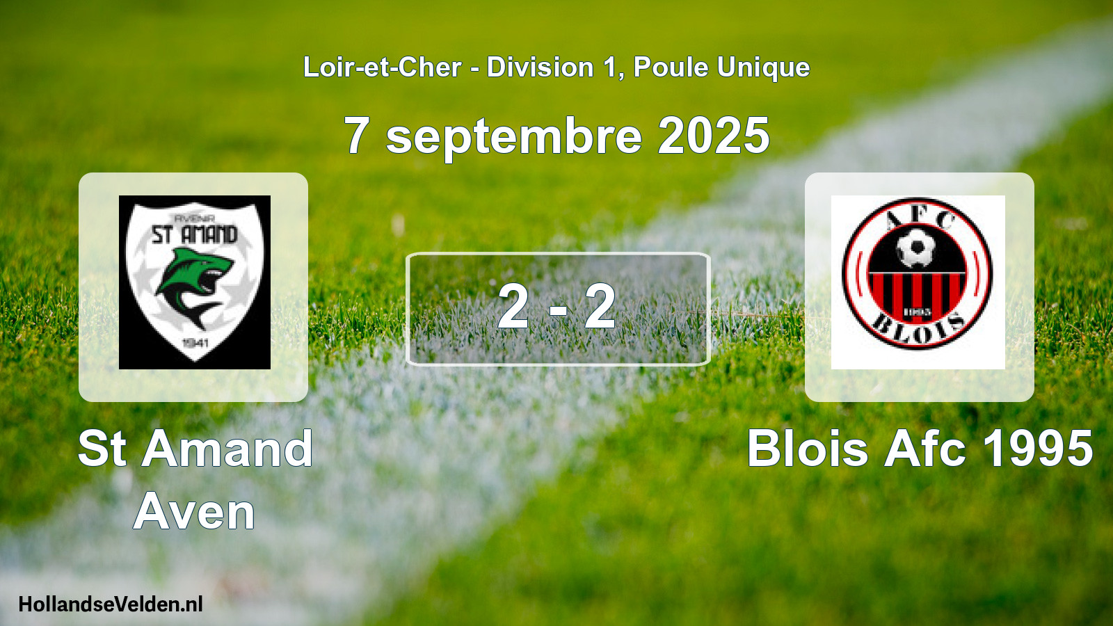 Gespeelde wedstrijd: St Amand Aven - Blois Afc 1995 2 - 2 (7 septembre 2025)