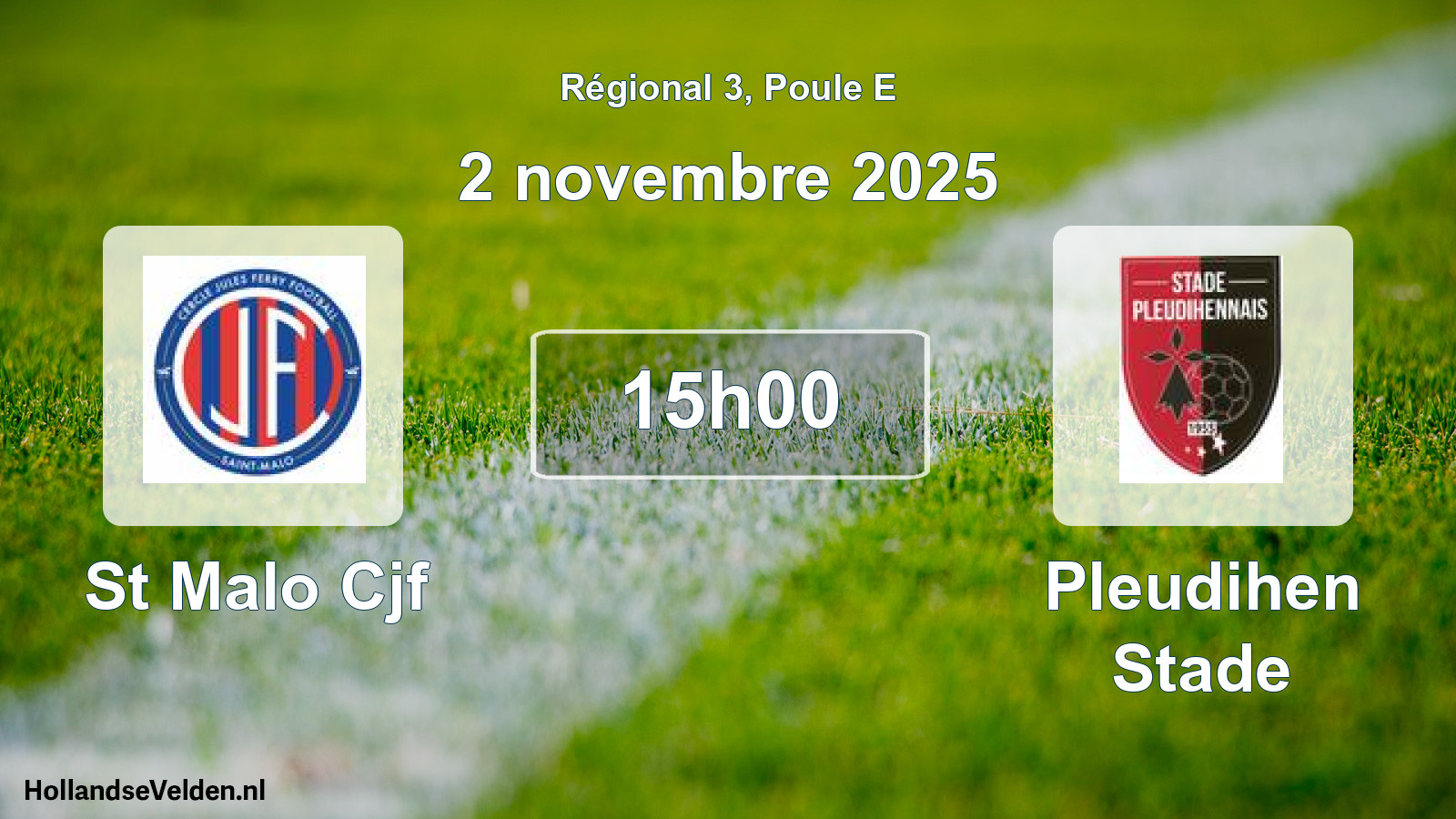 Scheduled Match: St Malo Cjf - Pleudihen Stade (2 November 2025)